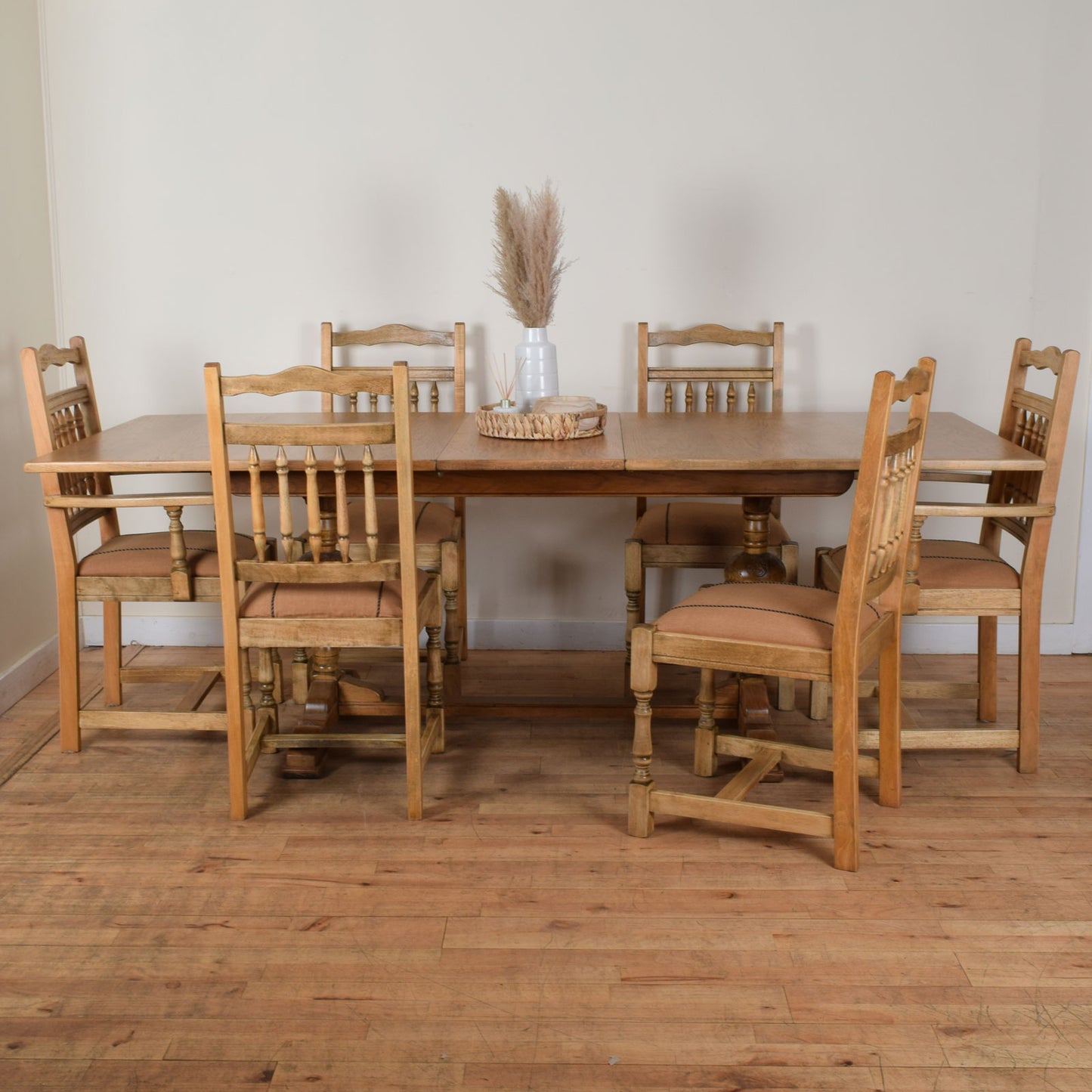 Extending Draw-Leaf Table and Six Chairs