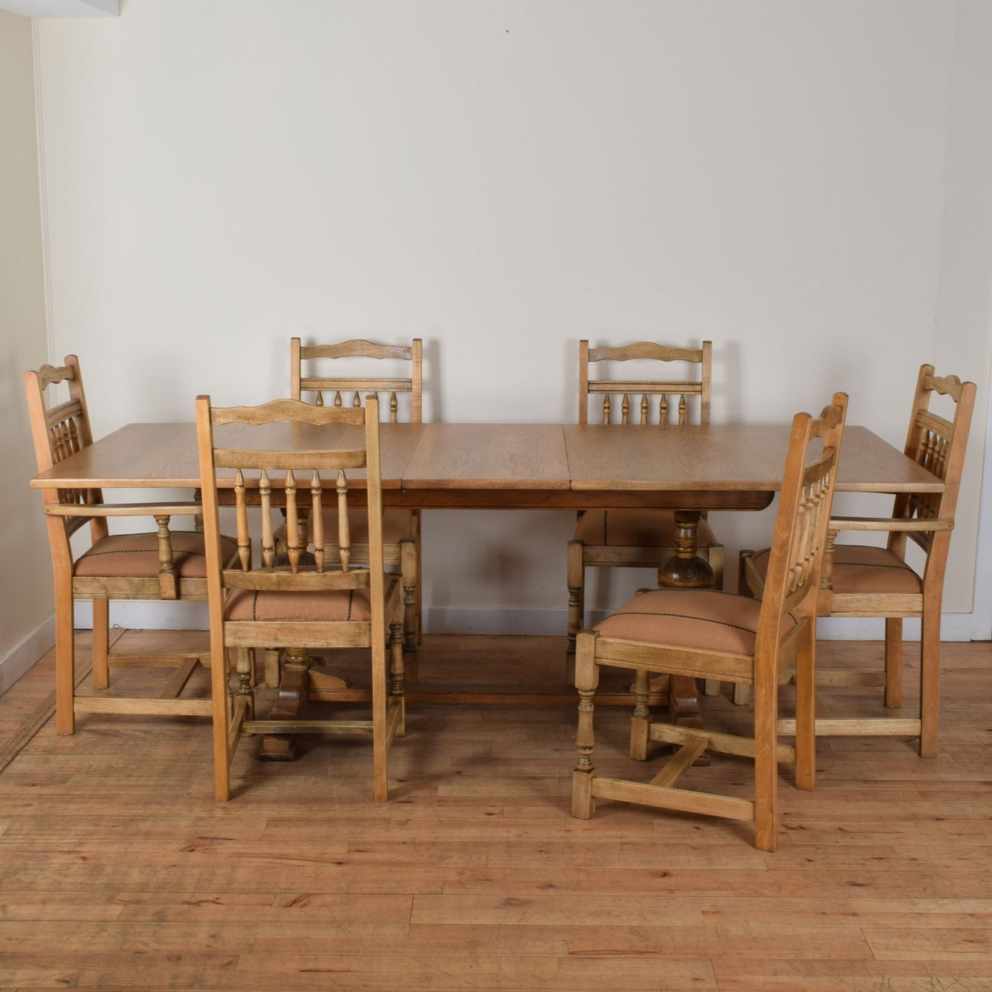 Extending Draw-Leaf Table and Six Chairs