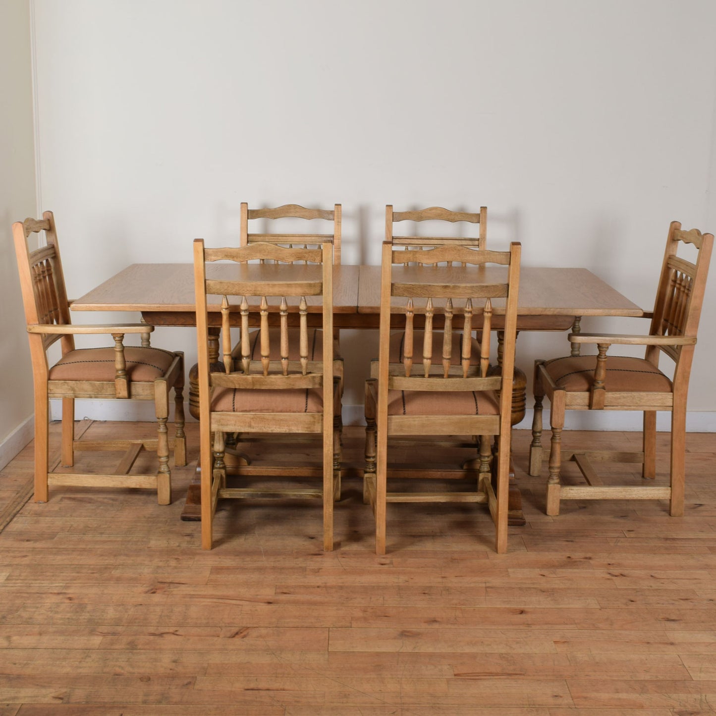 Extending Draw-Leaf Table and Six Chairs