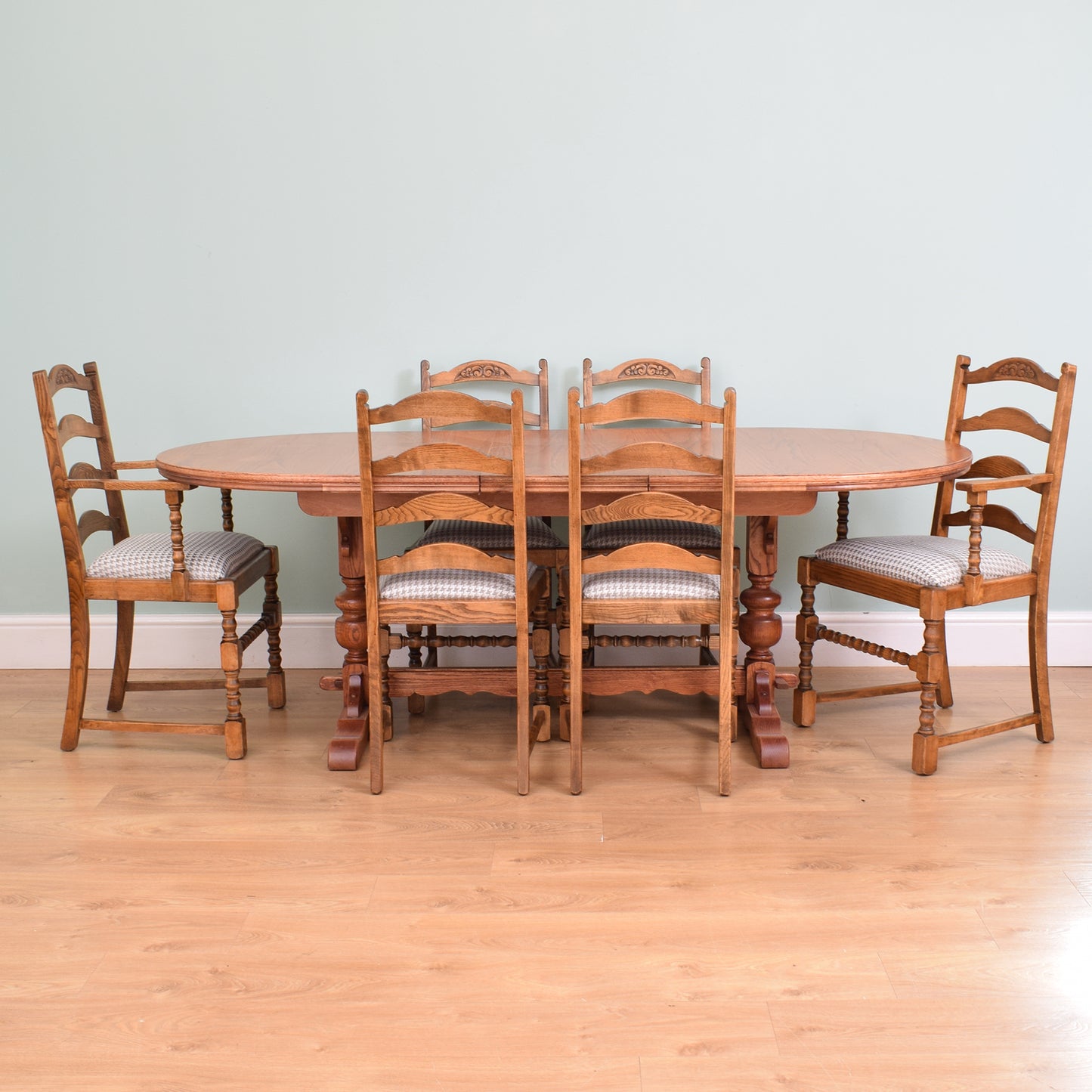 Old Charm Table and Six Chairs