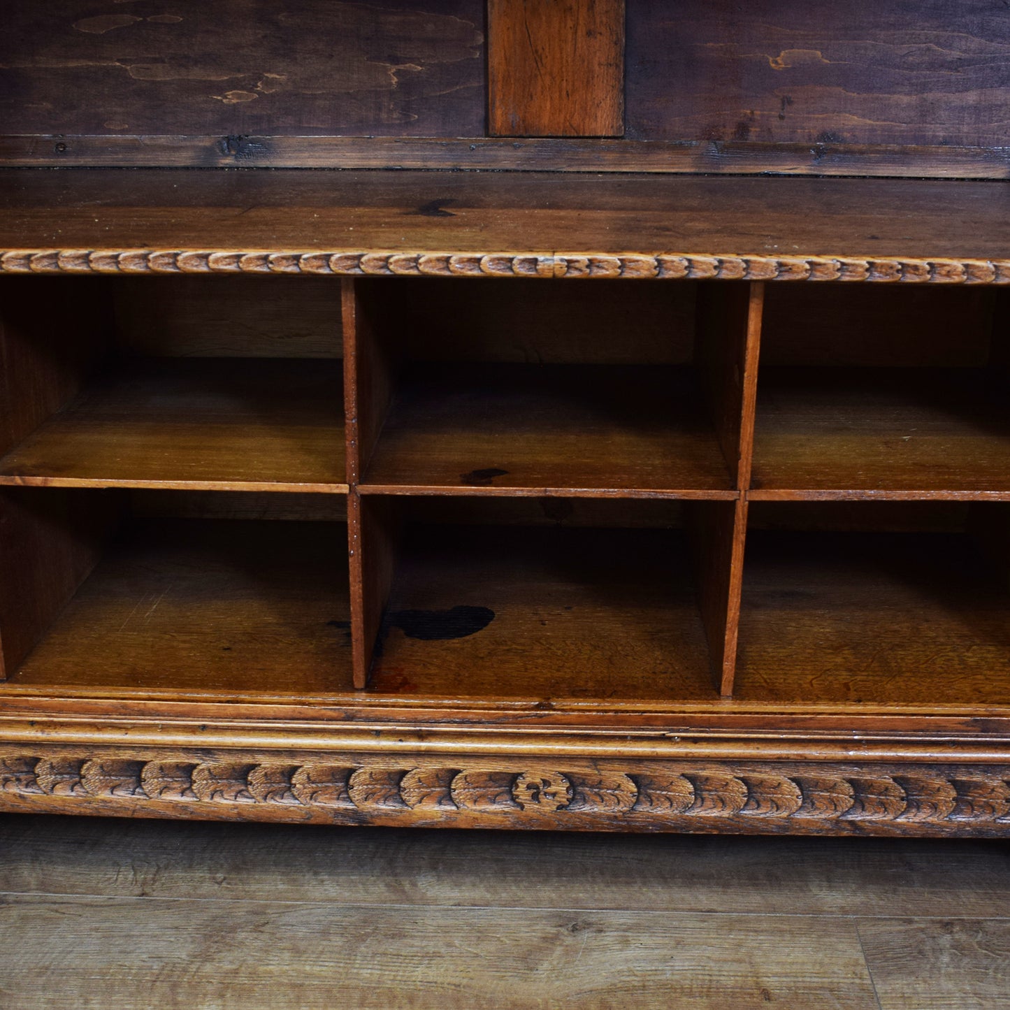 Antique Carved Oak Bookcase