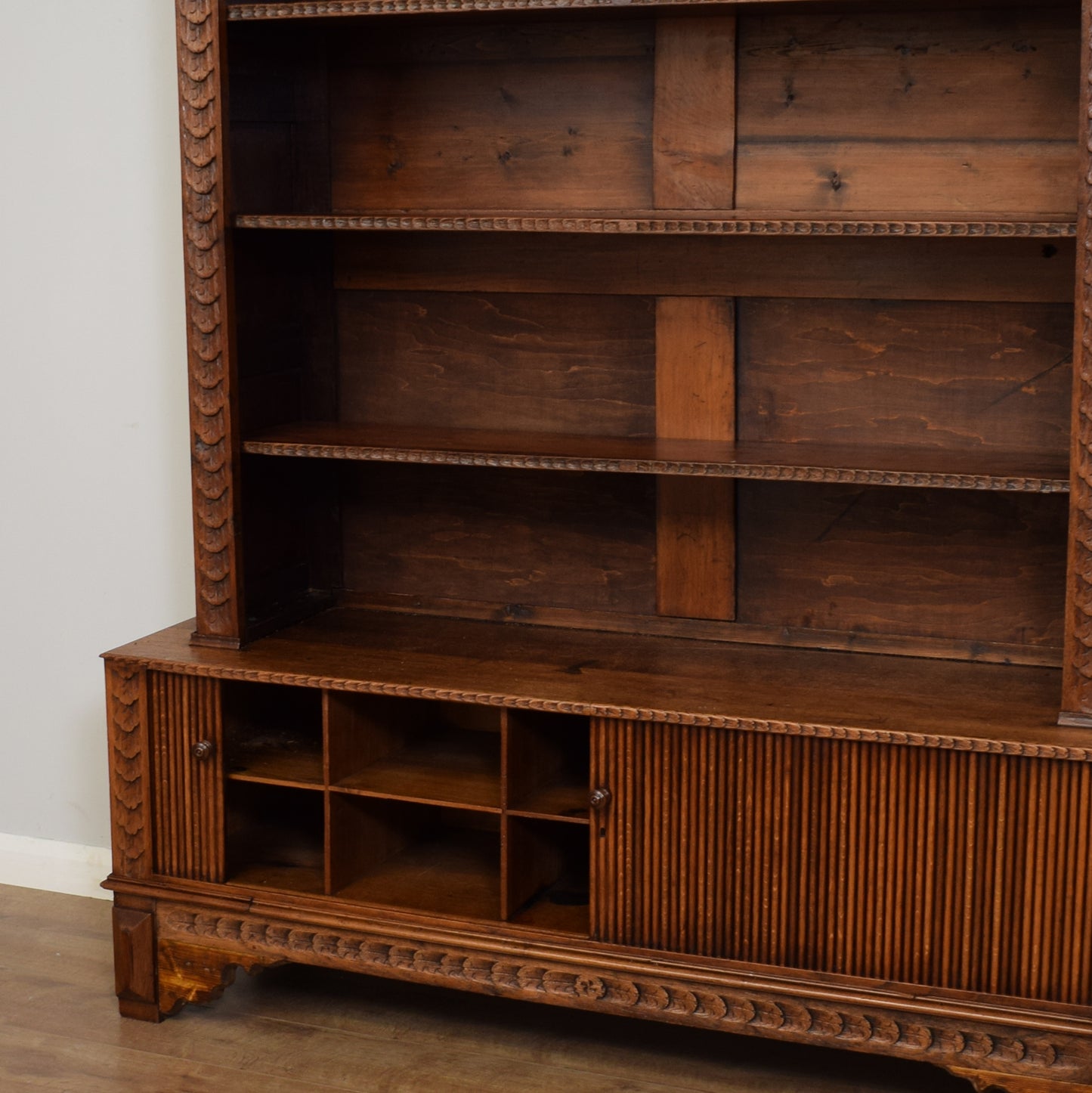 Antique Carved Oak Bookcase
