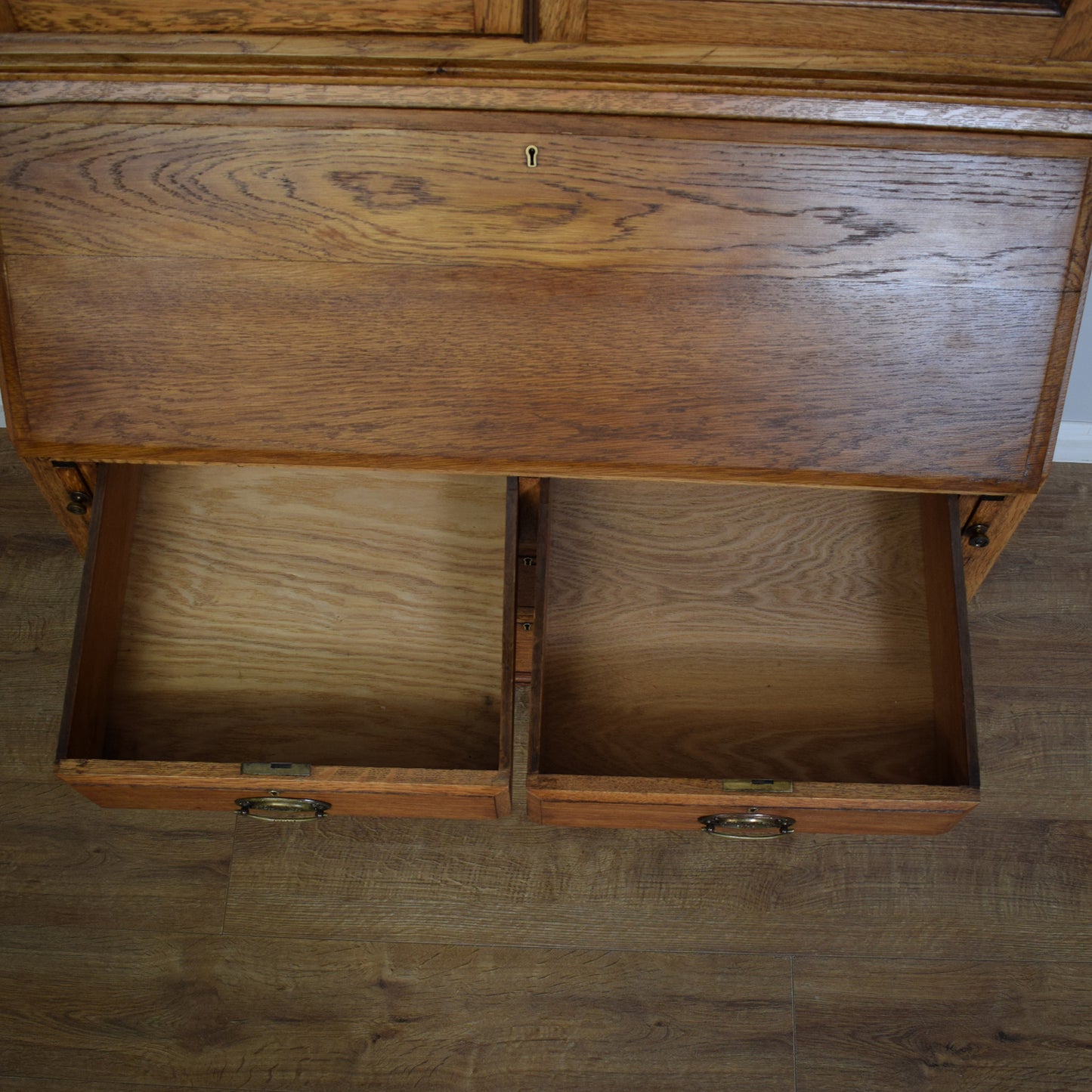 Restored Antique Oak Bureau Bookcase