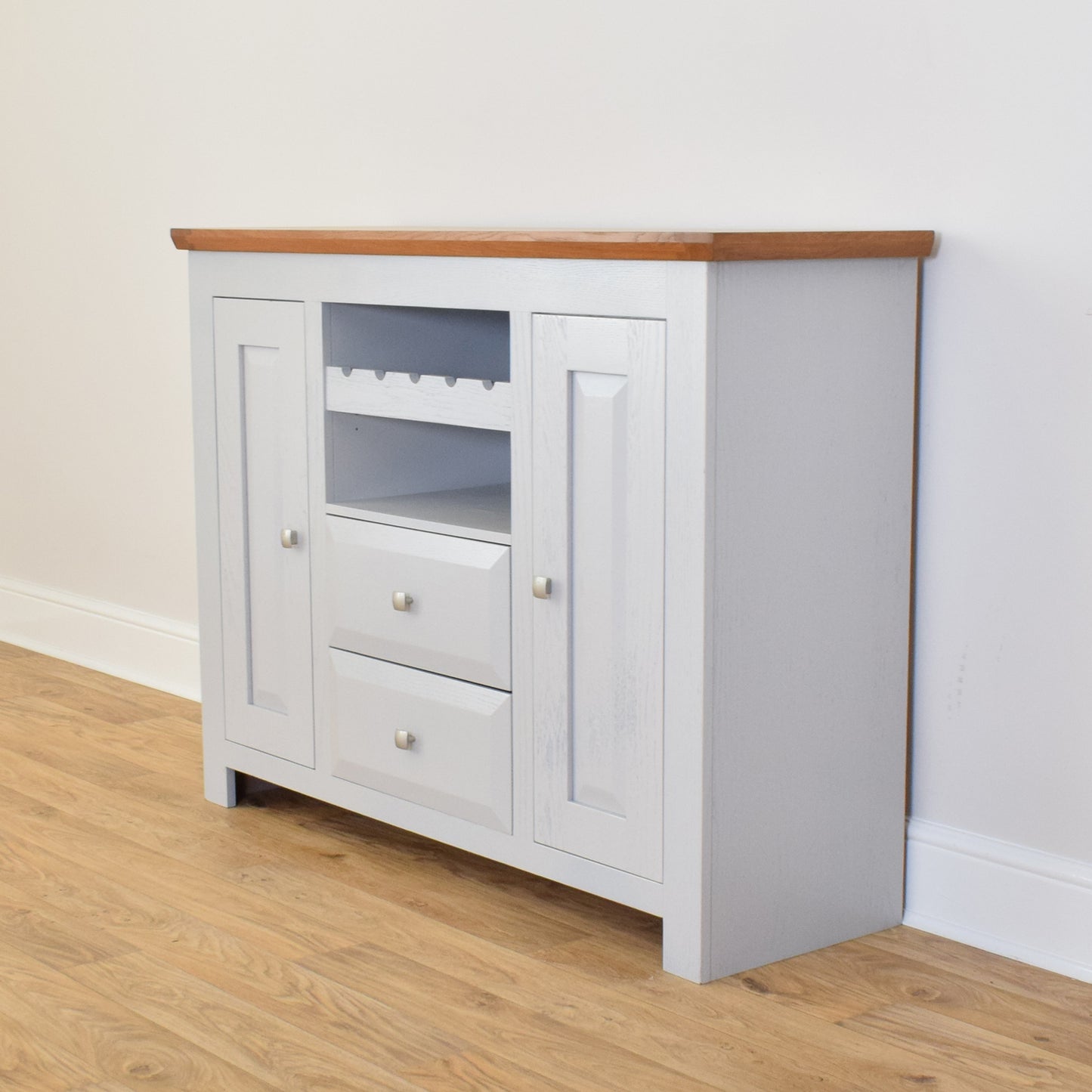 Painted Sideboard With Wine Rack