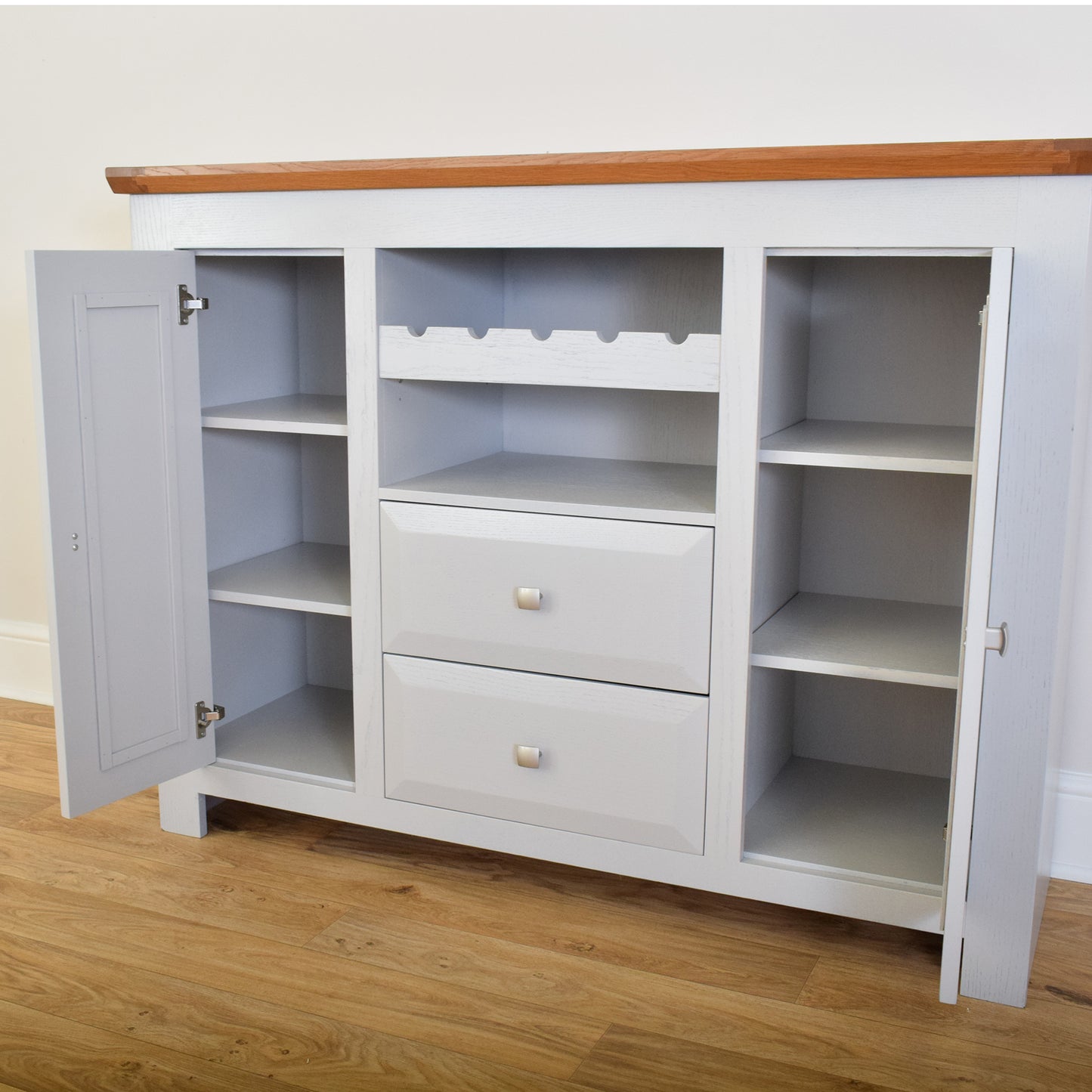 Painted Sideboard With Wine Rack