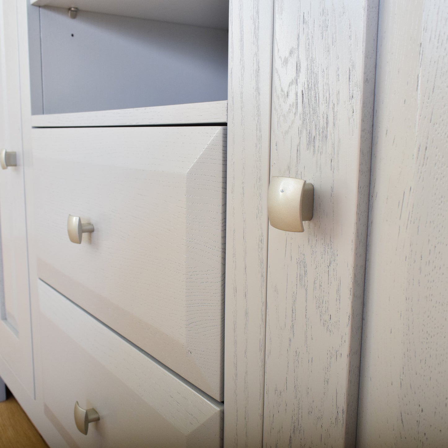 Painted Sideboard With Wine Rack