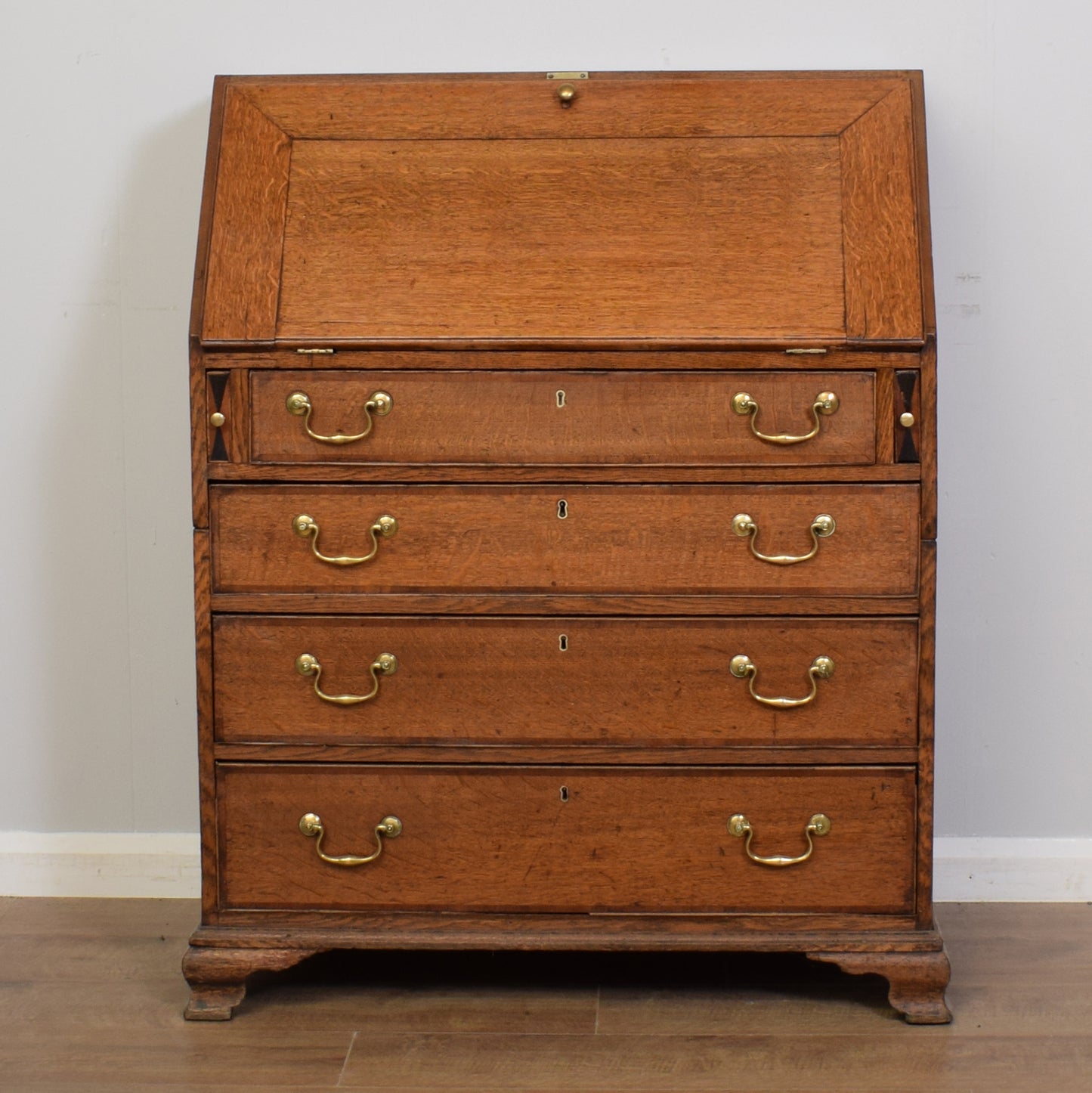 Antique Oak Georgian Writing Bureau