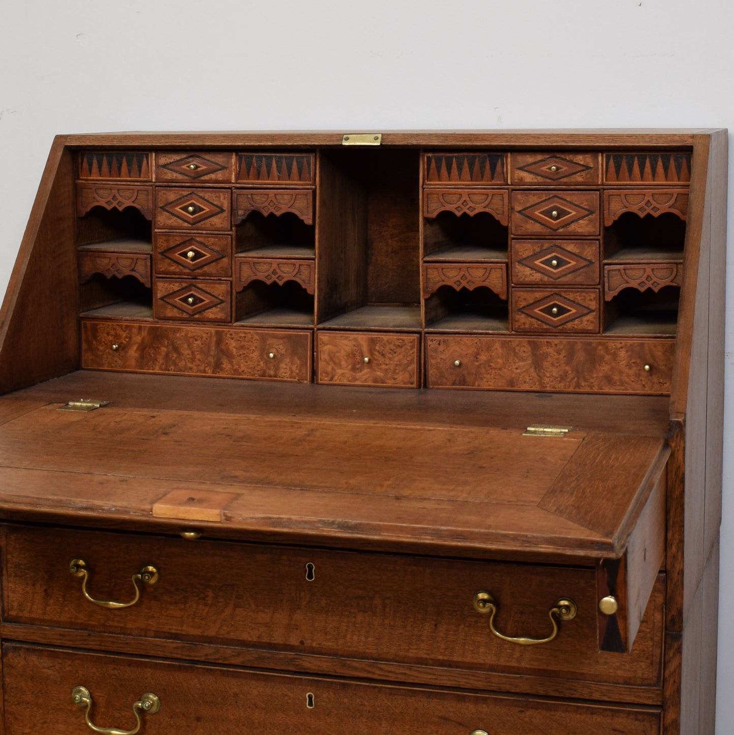 Antique Oak Georgian Writing Bureau