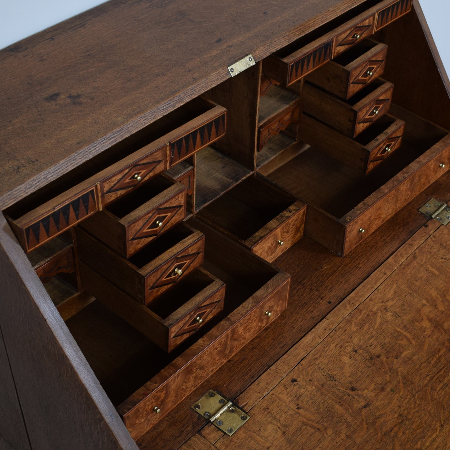 Antique Oak Georgian Writing Bureau