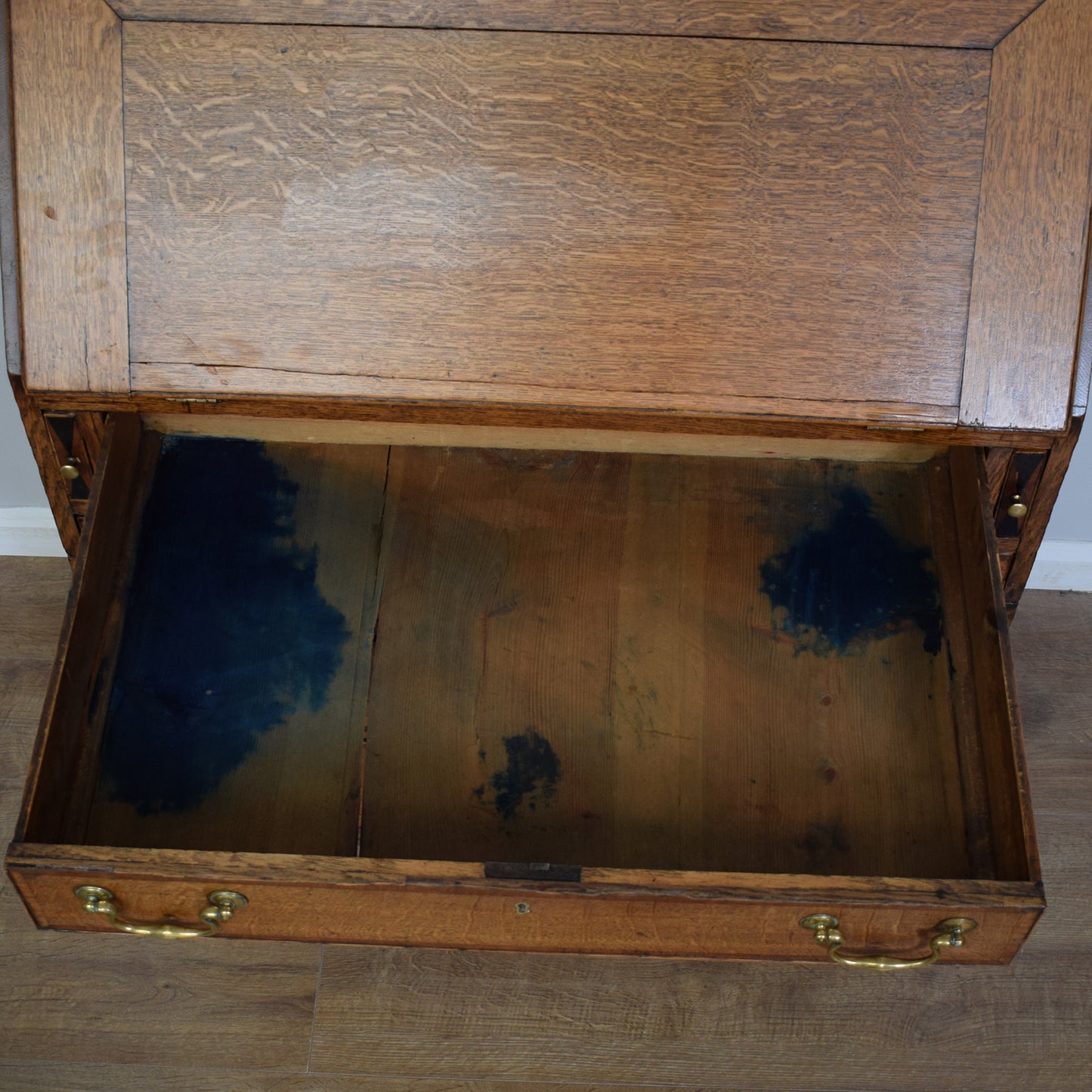 Antique Oak Georgian Writing Bureau