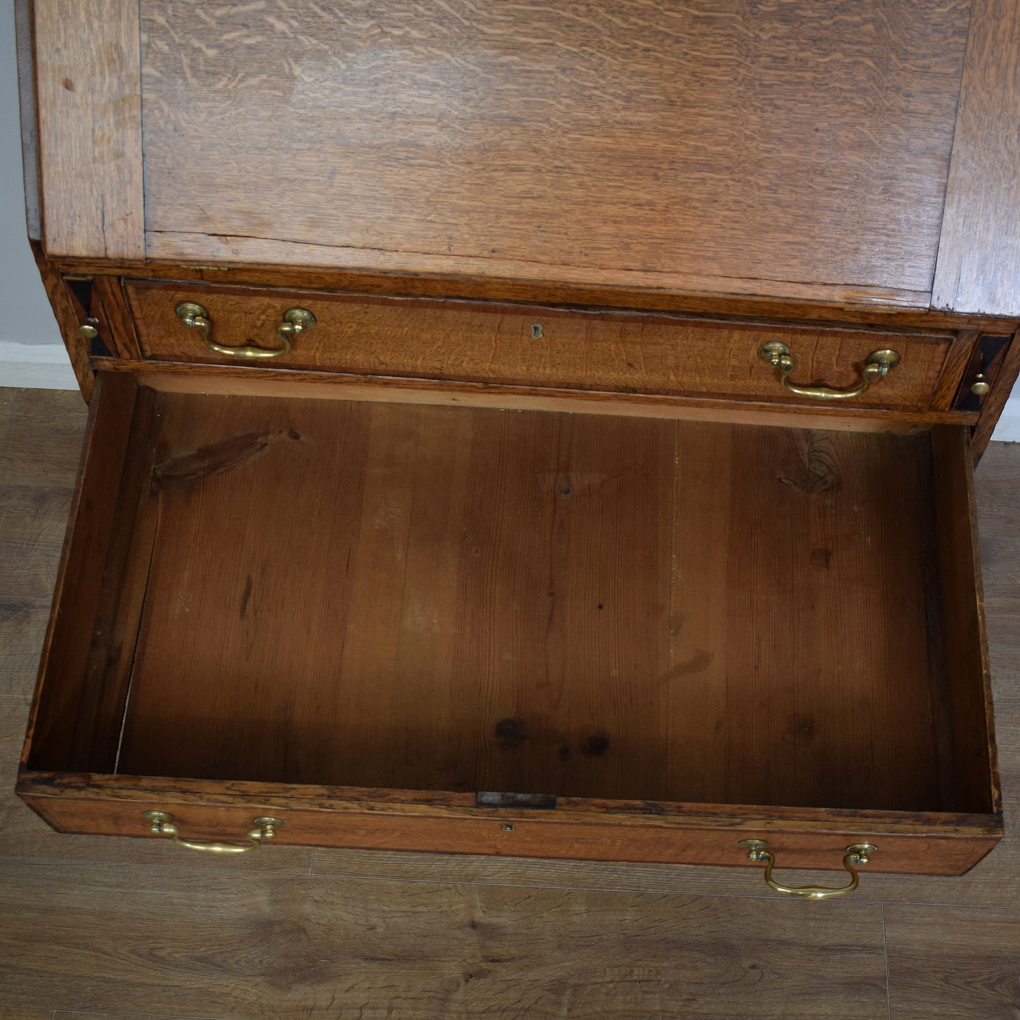 Antique Oak Georgian Writing Bureau