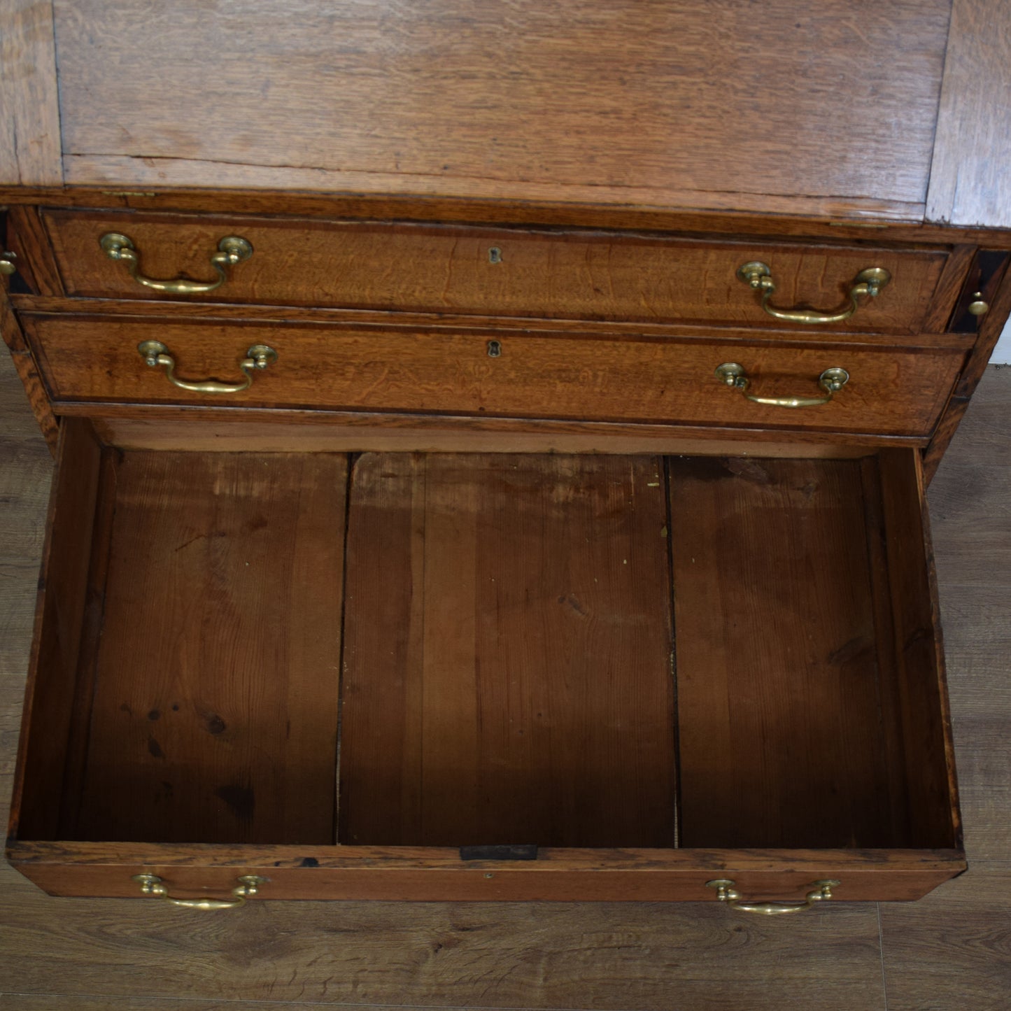 Antique Oak Georgian Writing Bureau