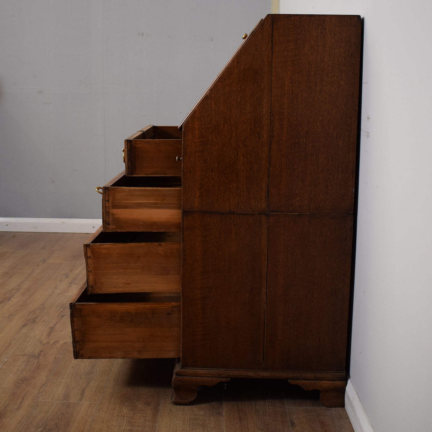 Antique Oak Georgian Writing Bureau