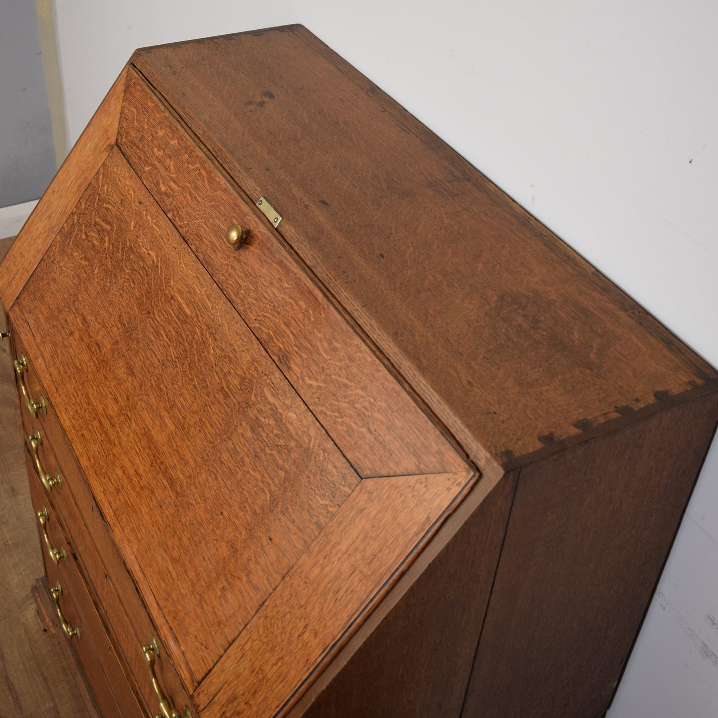 Antique Oak Georgian Writing Bureau