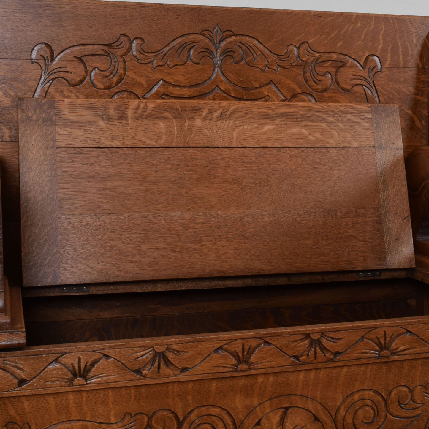 Large Oak Monks Bench