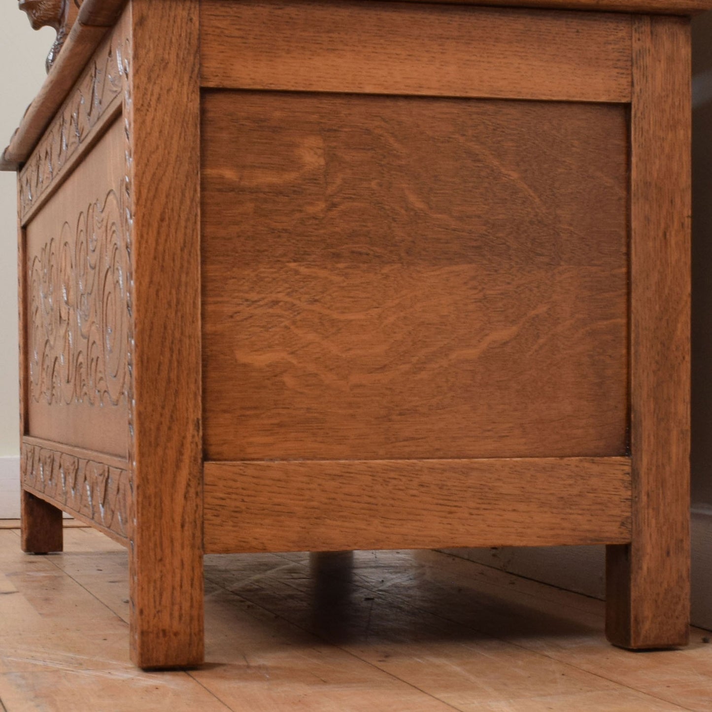 Large Oak Monks Bench