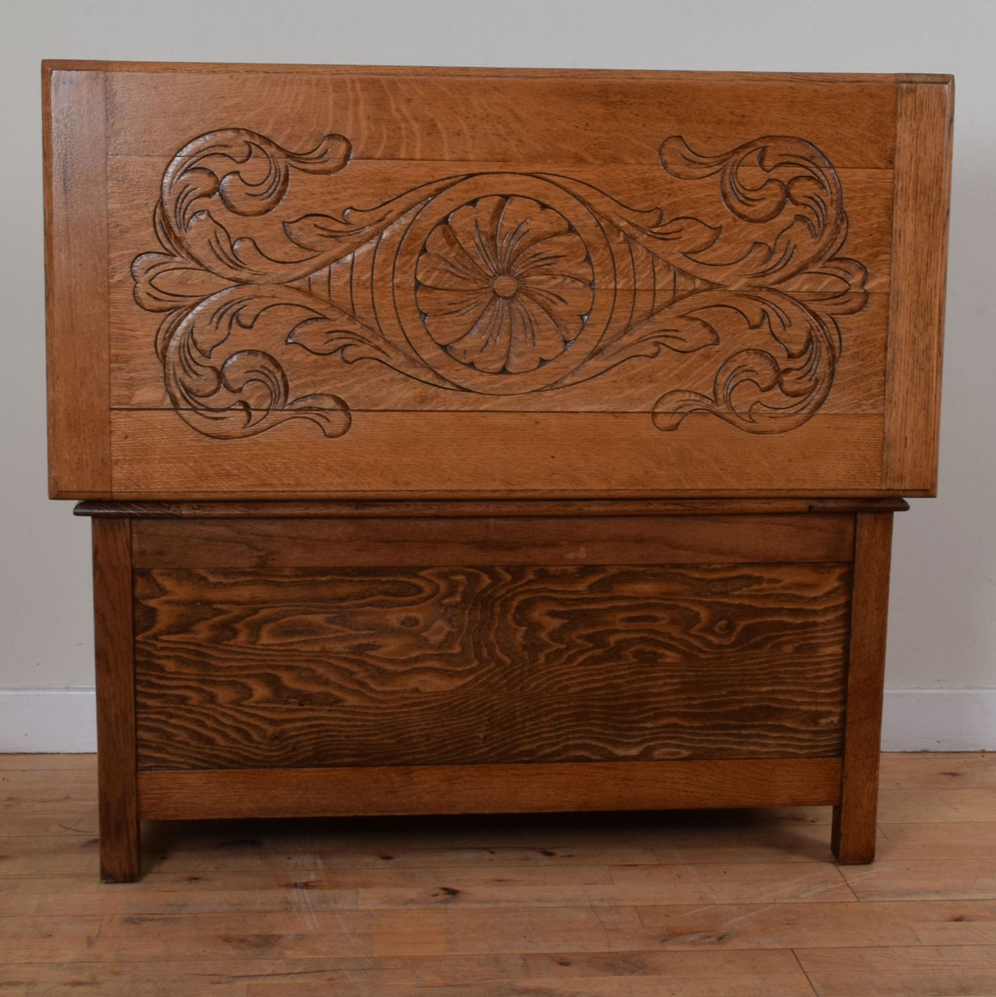 Large Oak Monks Bench