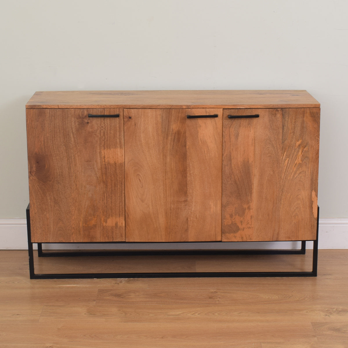 Mango Wood & Metal Industrial Style Sideboard