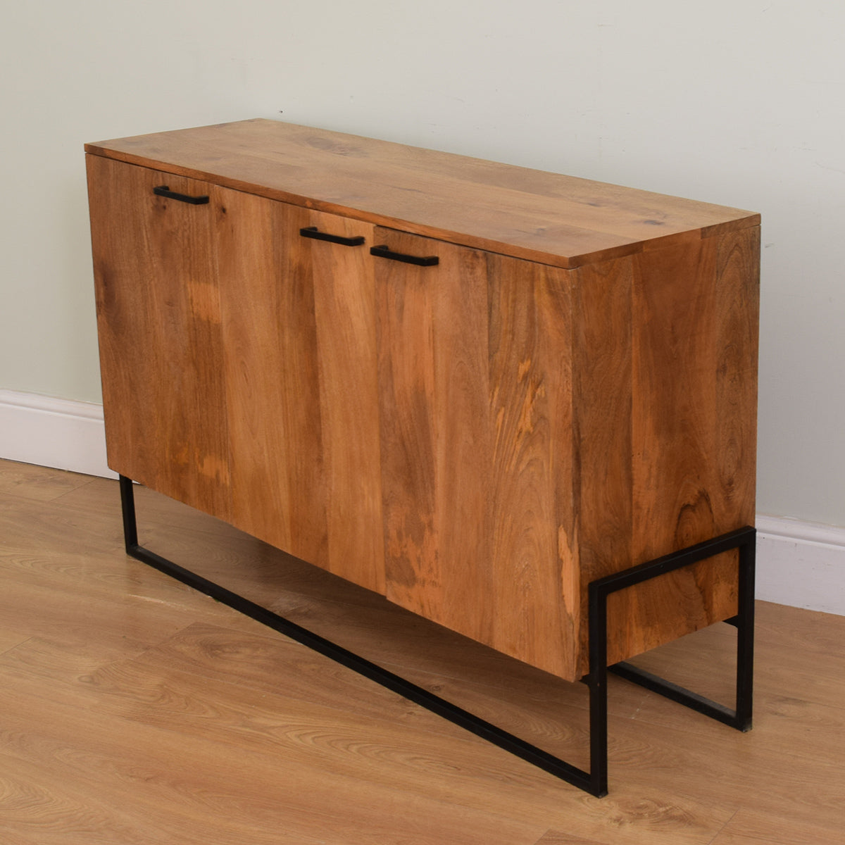 Mango Wood & Metal Industrial Style Sideboard