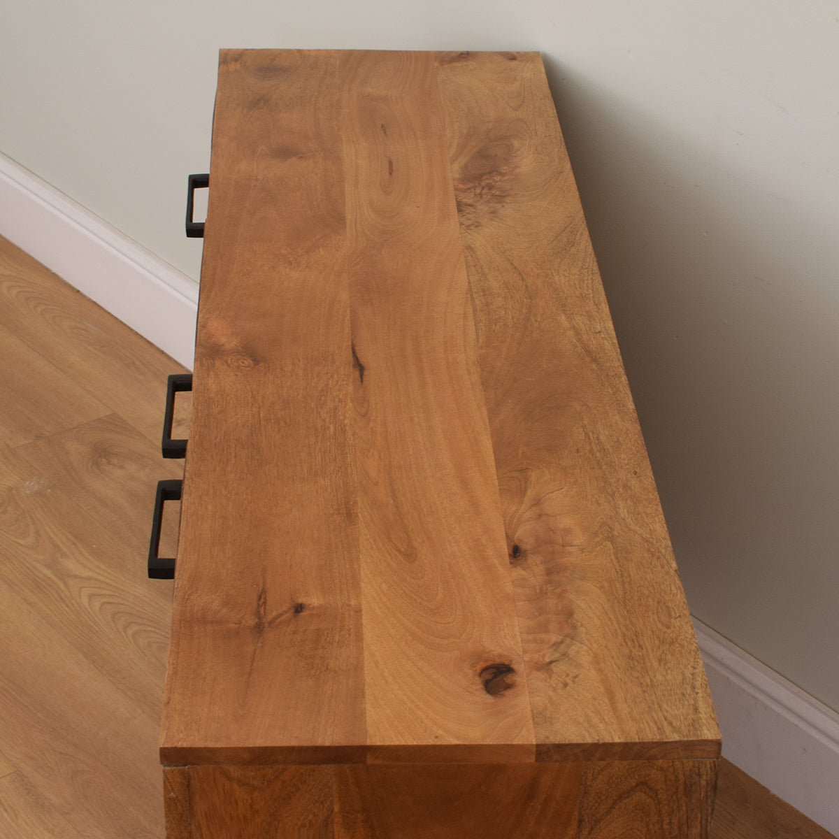 Mango Wood & Metal Industrial Style Sideboard
