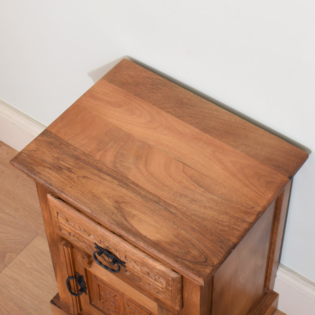 Carved Mango Bedside Cabinet