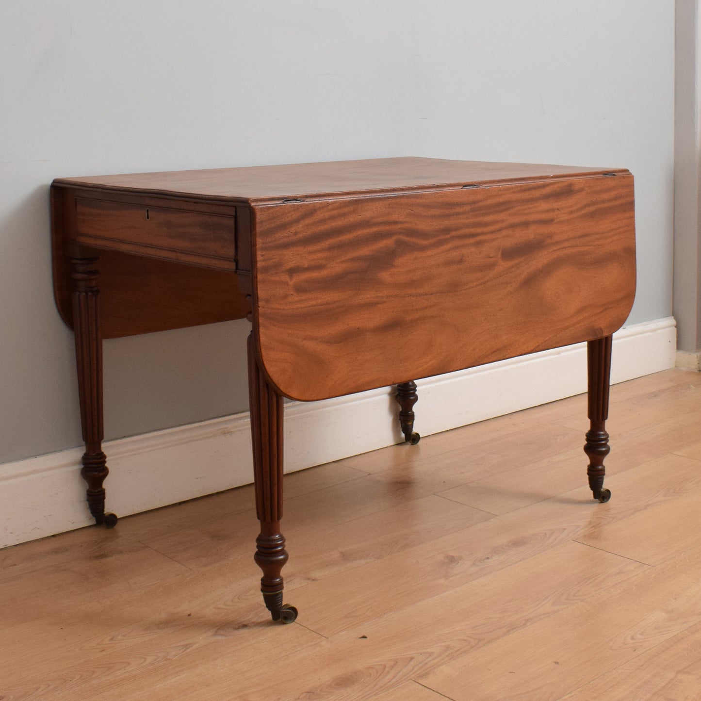 Restored Mahogany Drop-Leaf Table