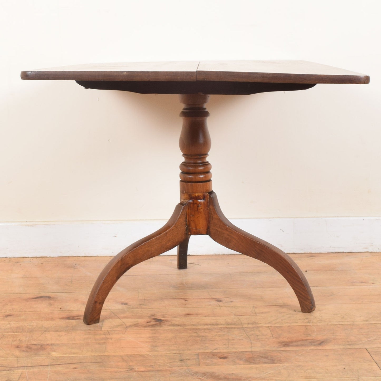 Tilt-Top Oak Side Table
