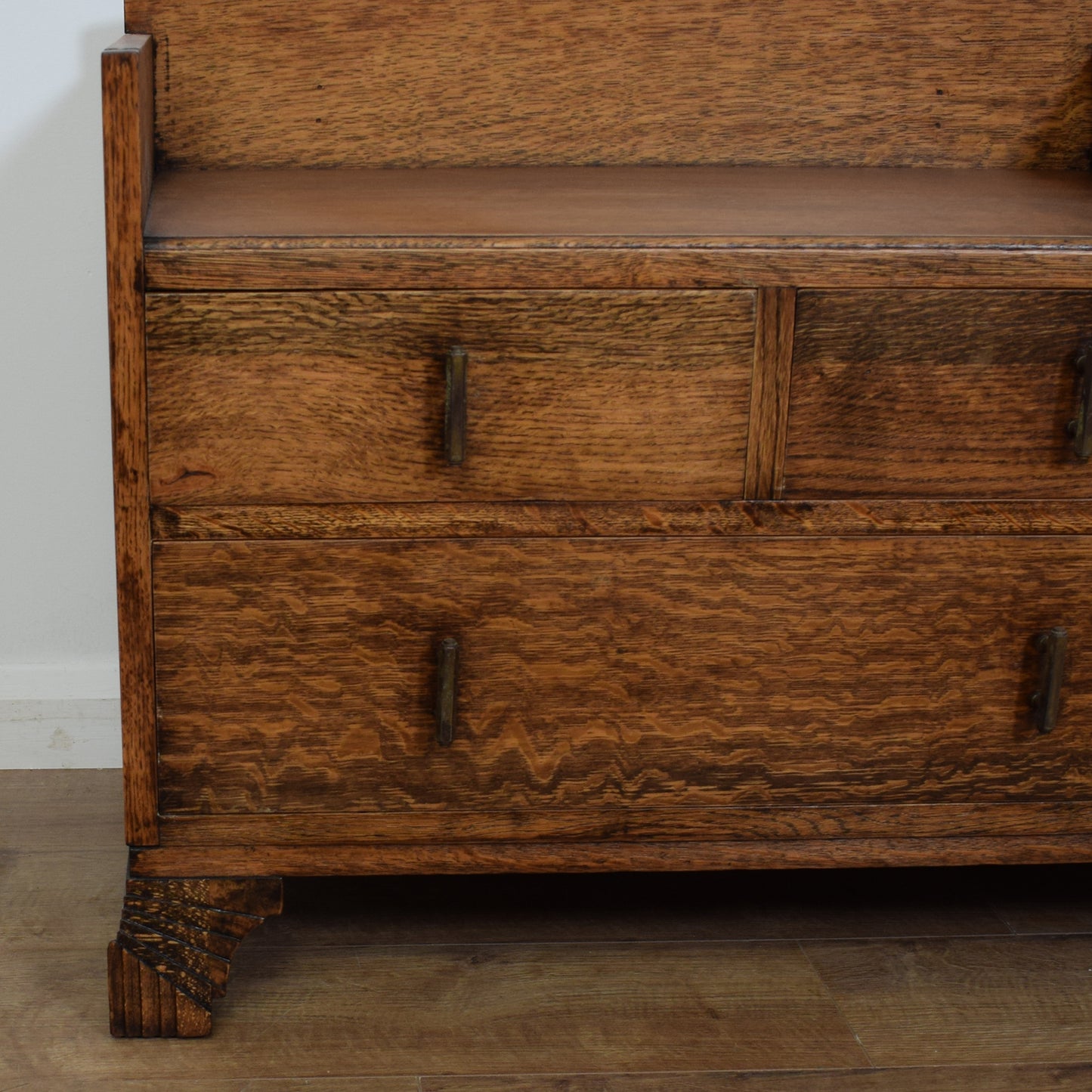 Restored Oak Telephone Seat