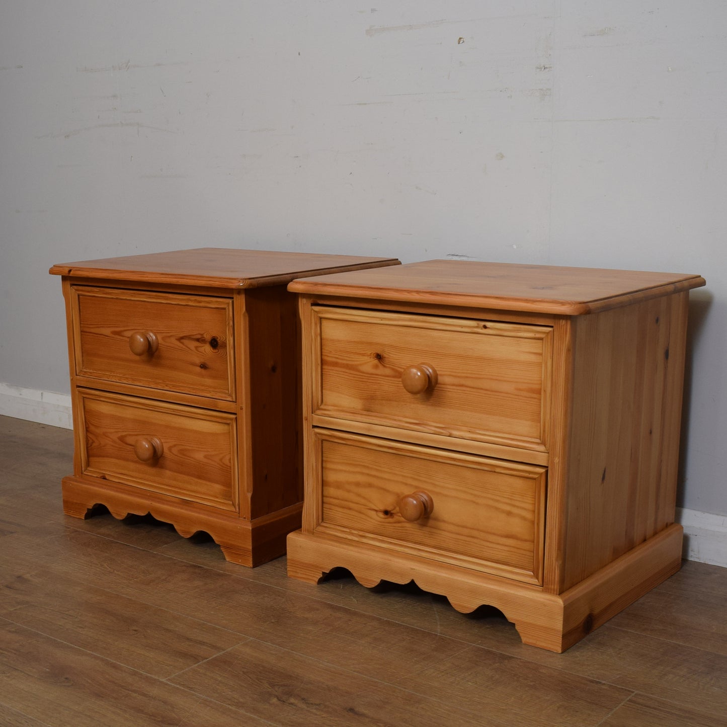 Pair Of Solid Pine Bedsides