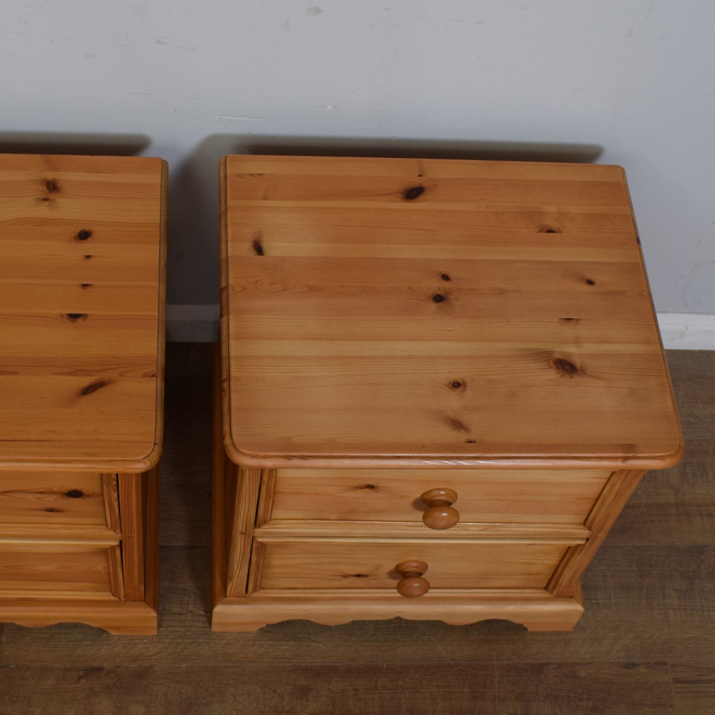 Pair Of Solid Pine Bedsides