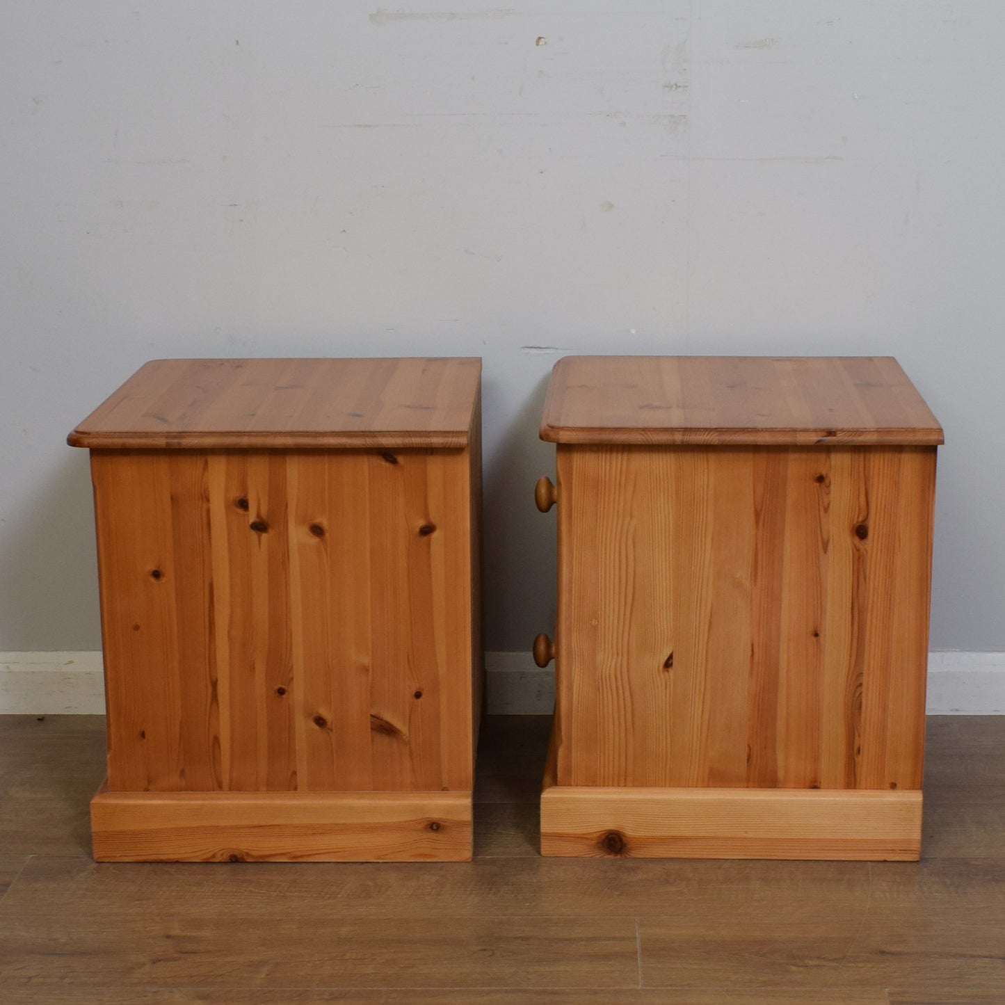 Pair Of Solid Pine Bedsides