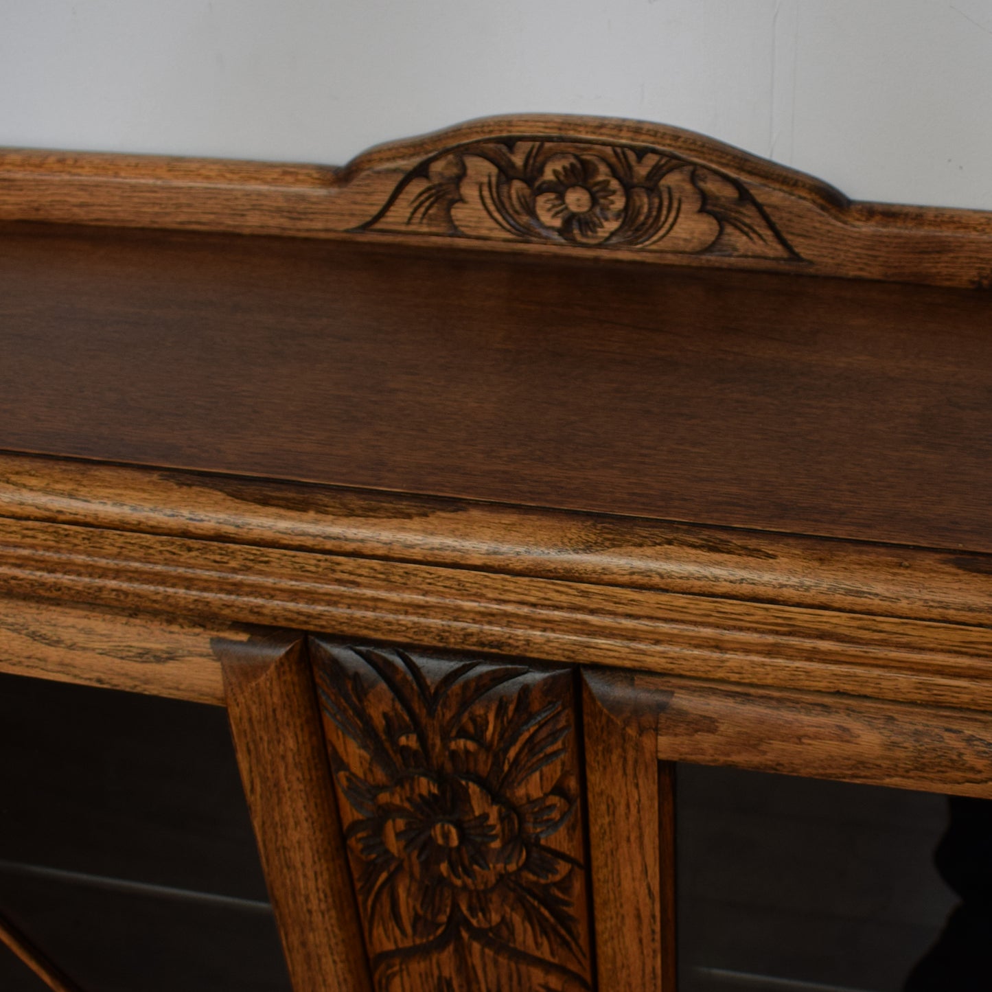 Vintage Glazed Oak Bookcase