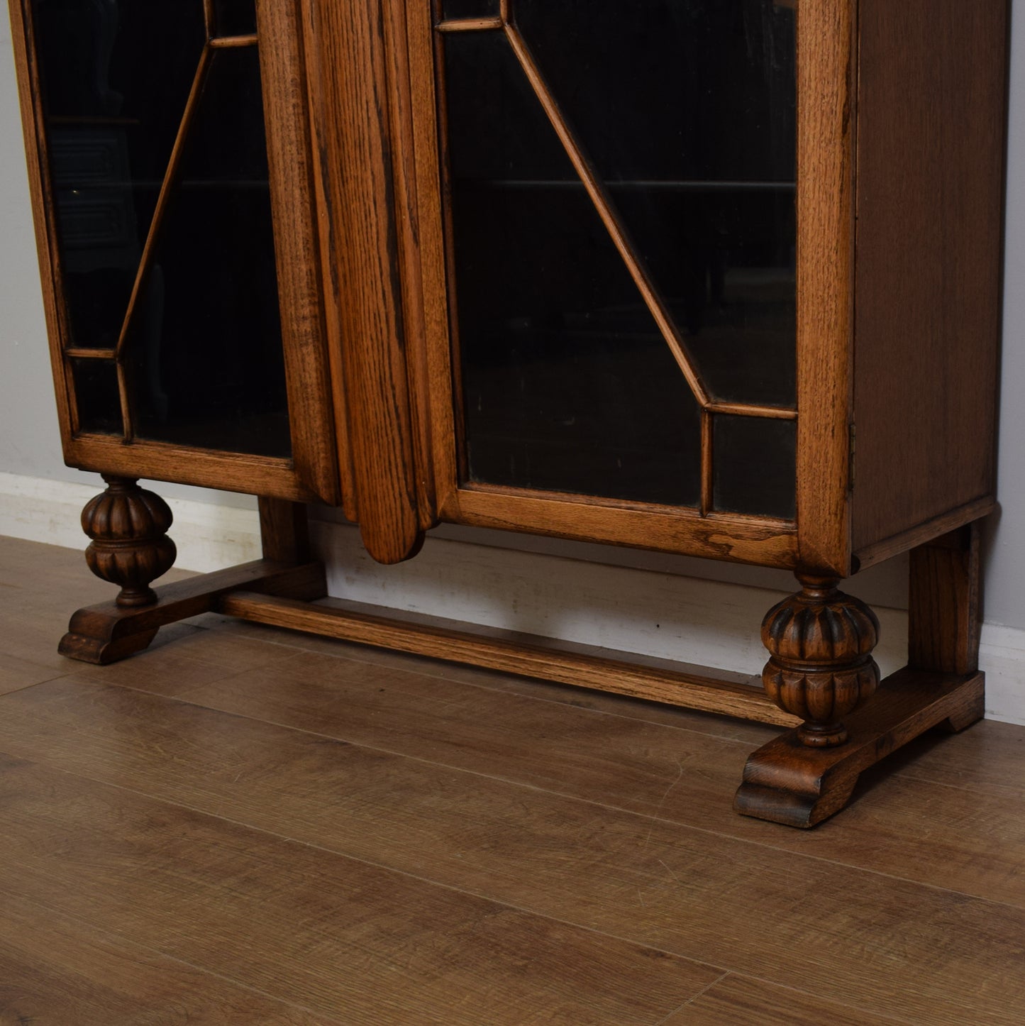 Vintage Glazed Oak Bookcase
