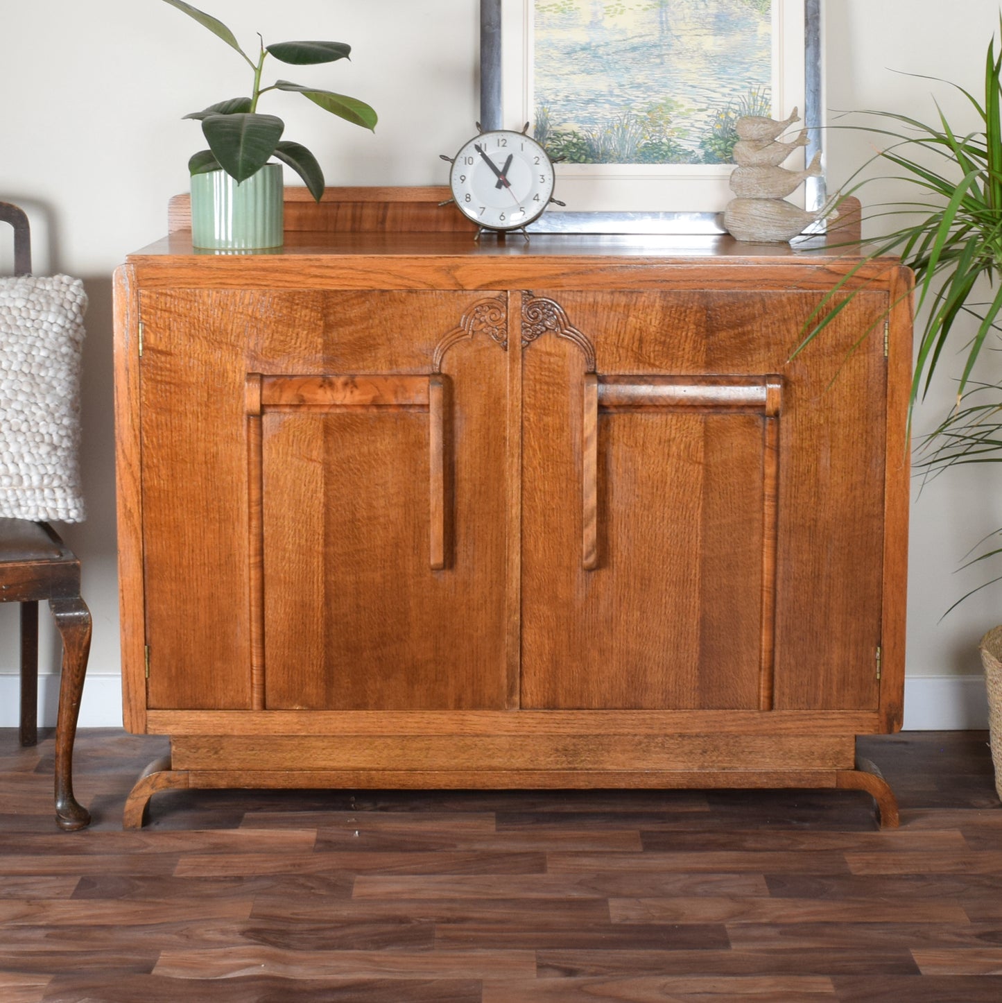Carved Oak Sideboard