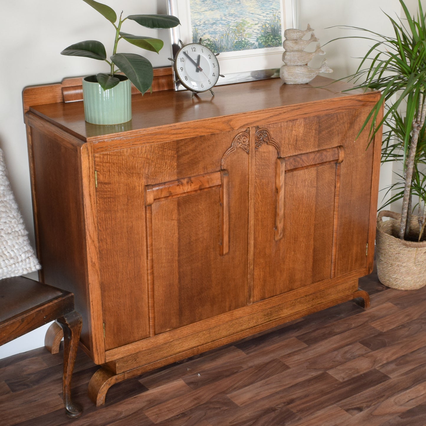 Carved Oak Sideboard