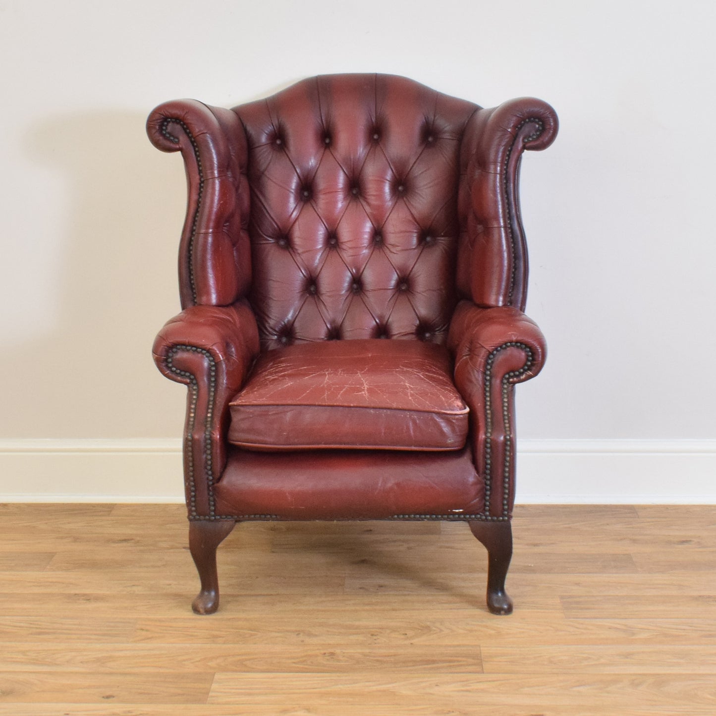 Chesterfield Leather Wingback Armchair