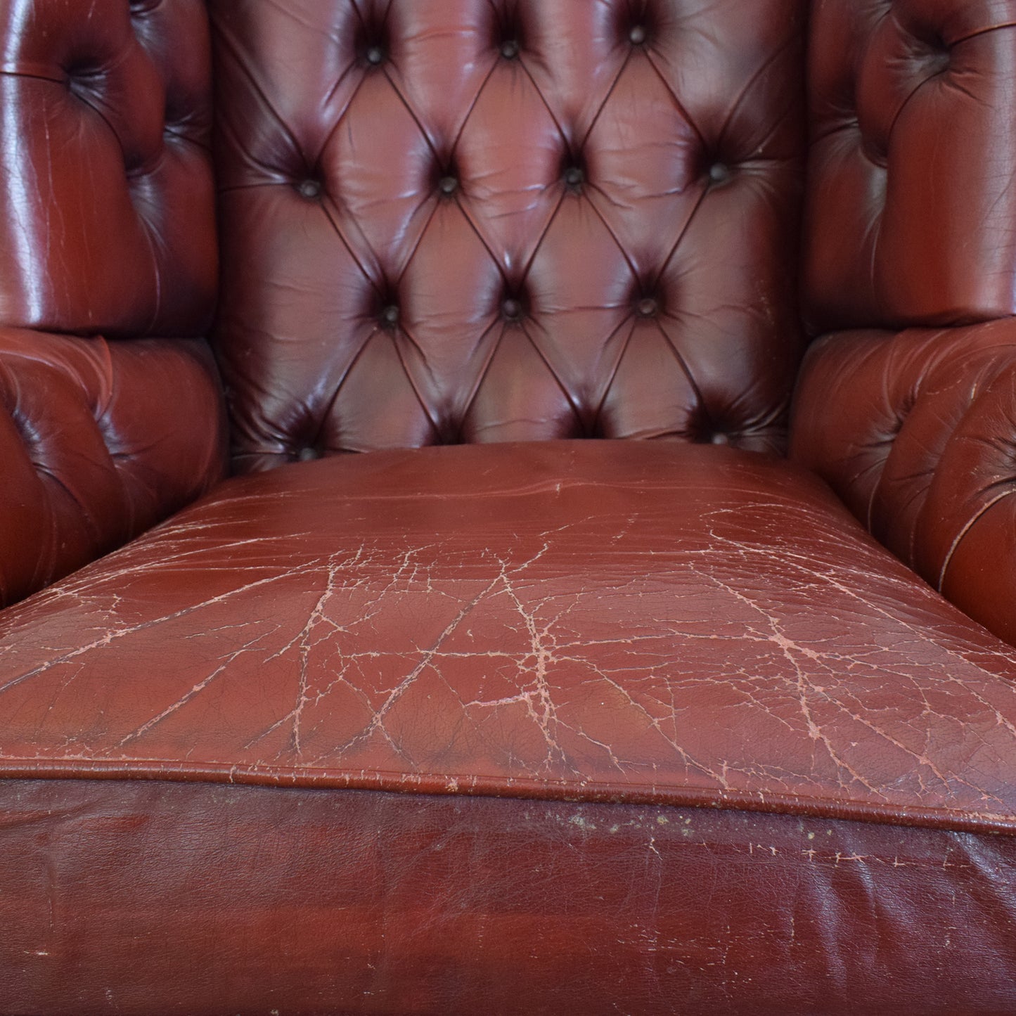 Chesterfield Leather Wingback Armchair