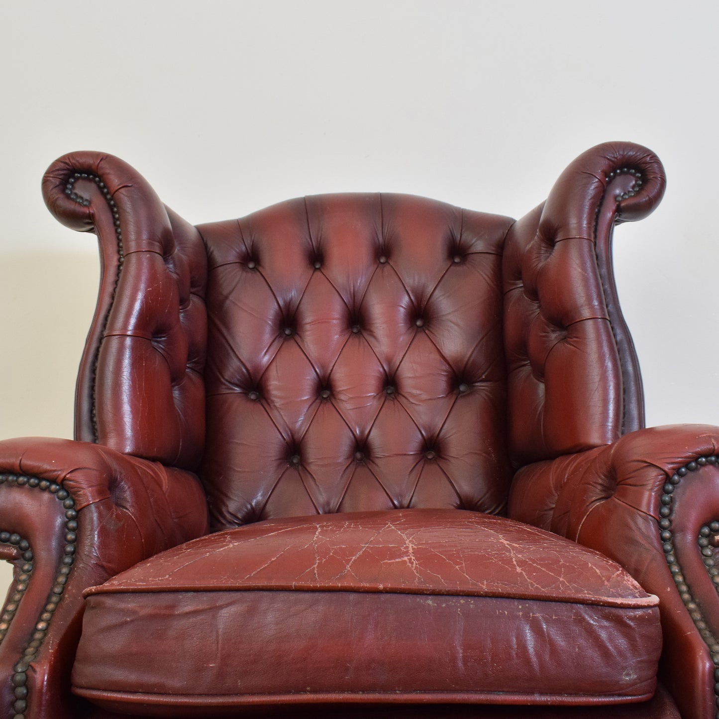 Chesterfield Leather Wingback Armchair