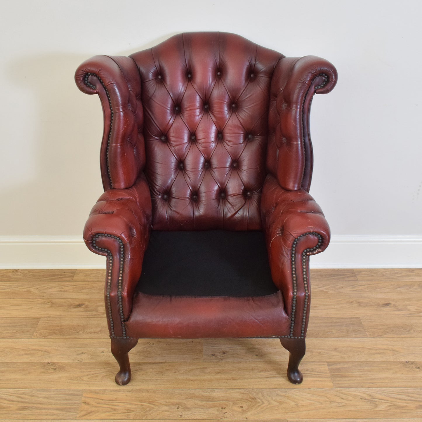 Chesterfield Leather Wingback Armchair