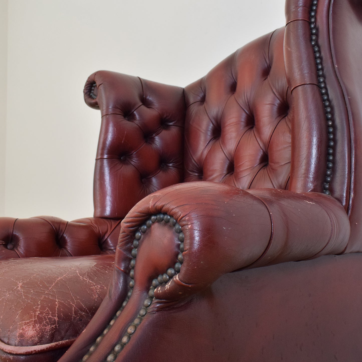 Chesterfield Leather Wingback Armchair