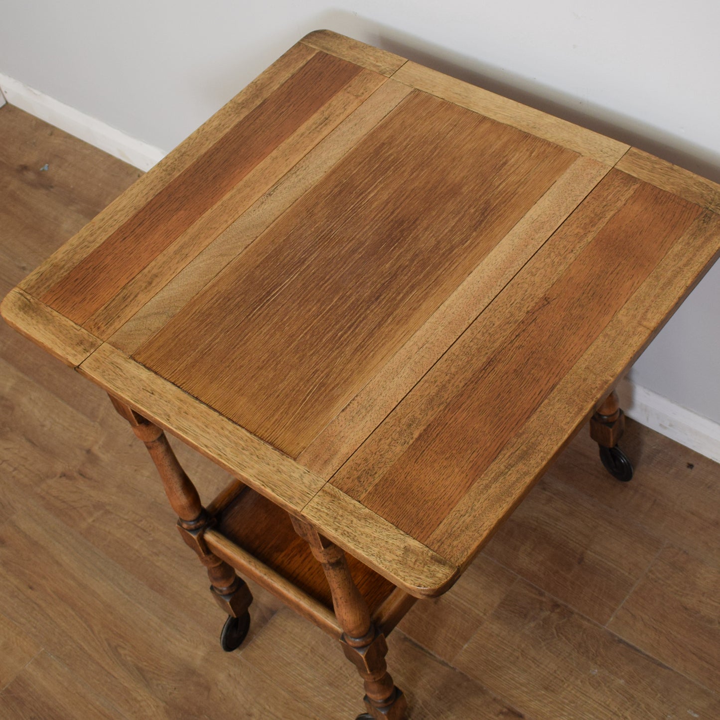 Traditional Oak Drop Leaf Tea Trolley