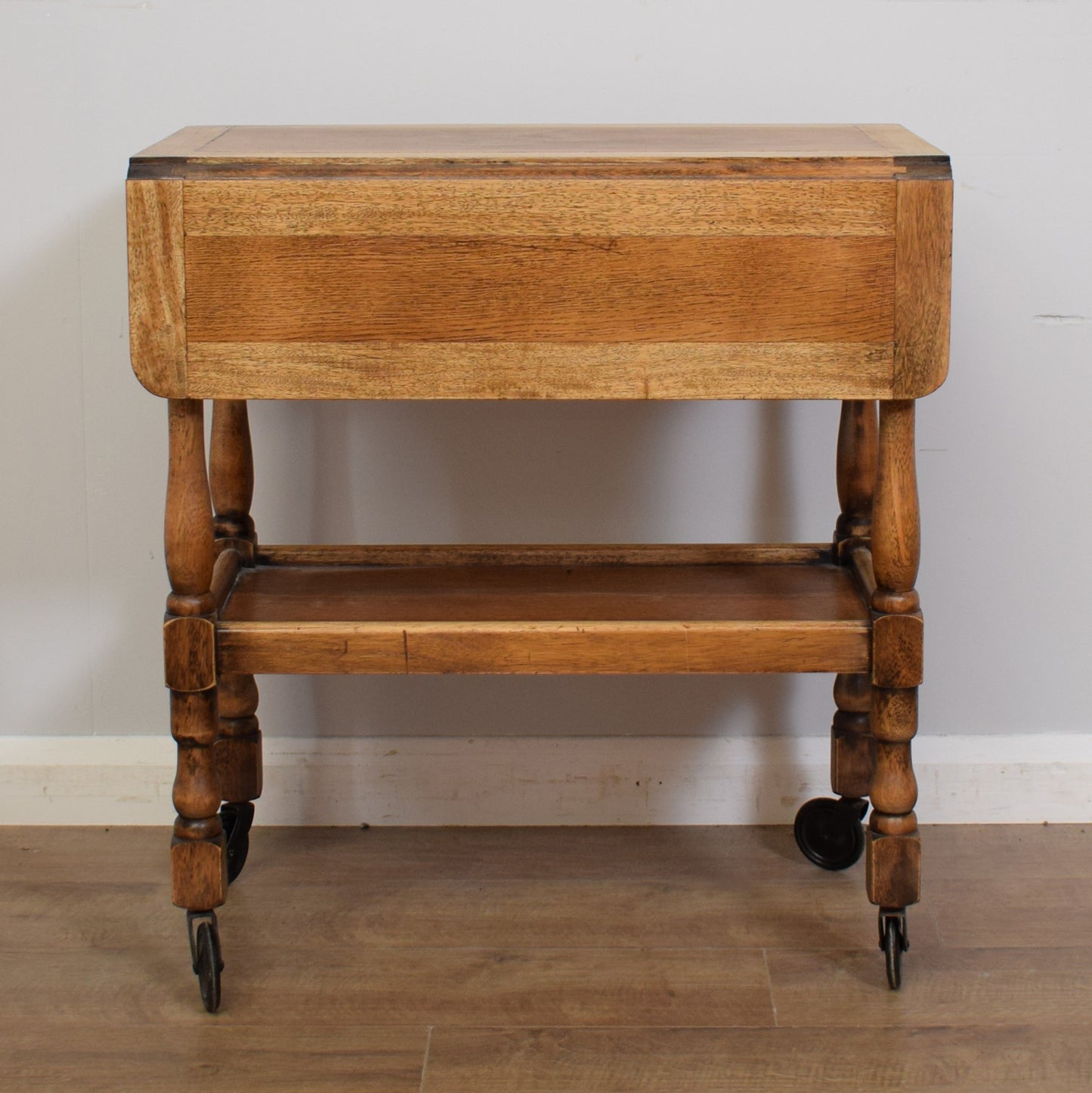 Traditional Oak Drop Leaf Tea Trolley