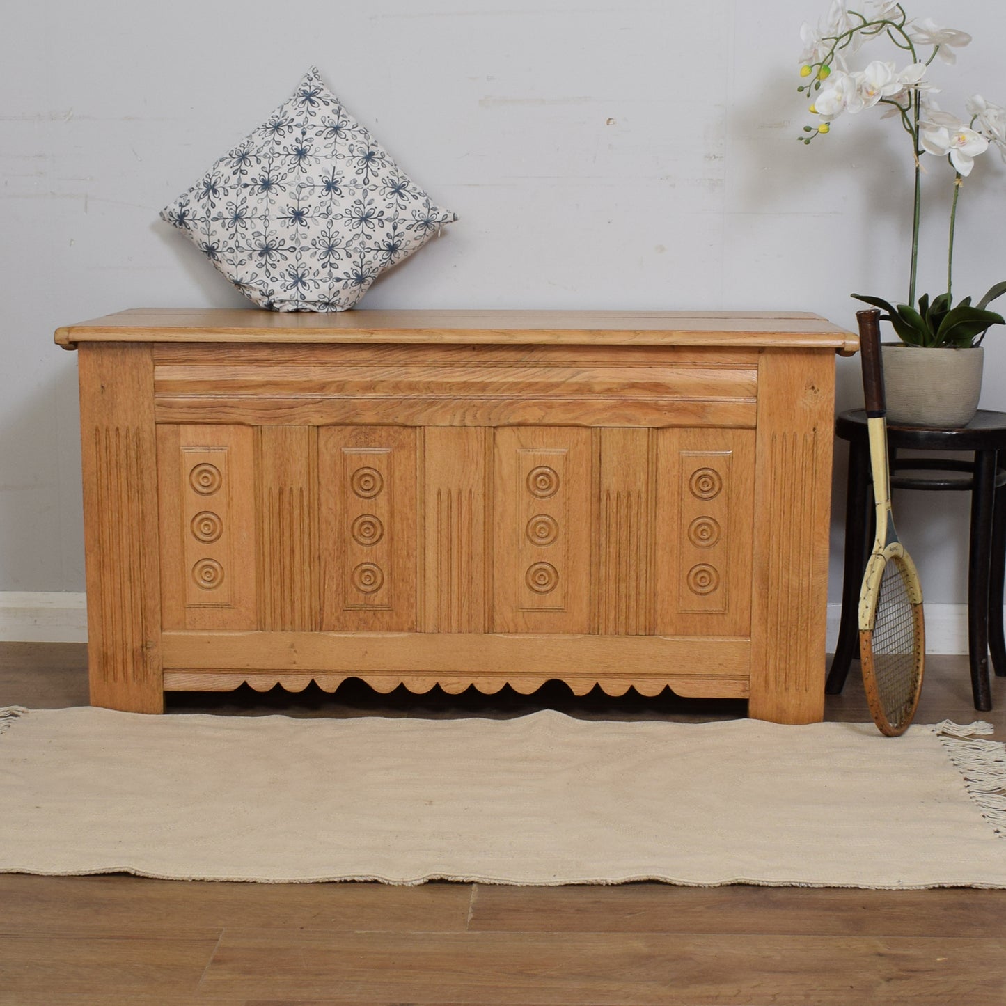 Solid Oak Blanket Box