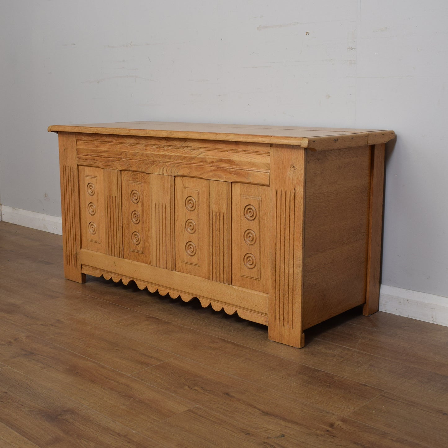 Solid Oak Blanket Box