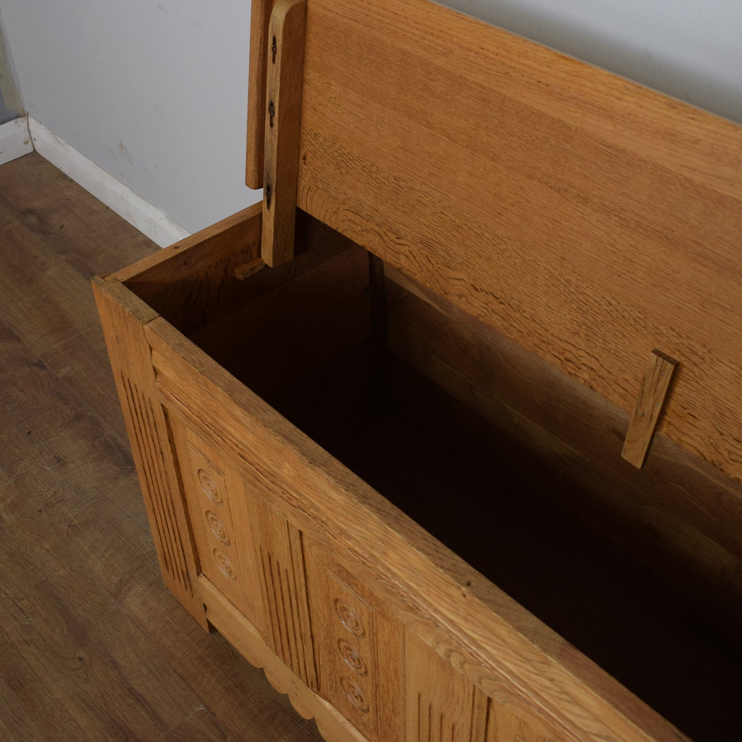 Solid Oak Blanket Box