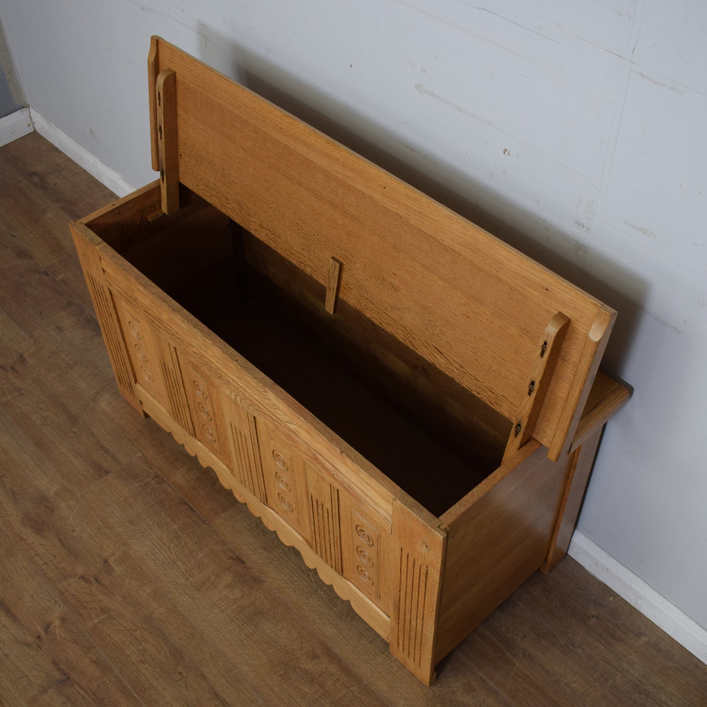Solid Oak Blanket Box