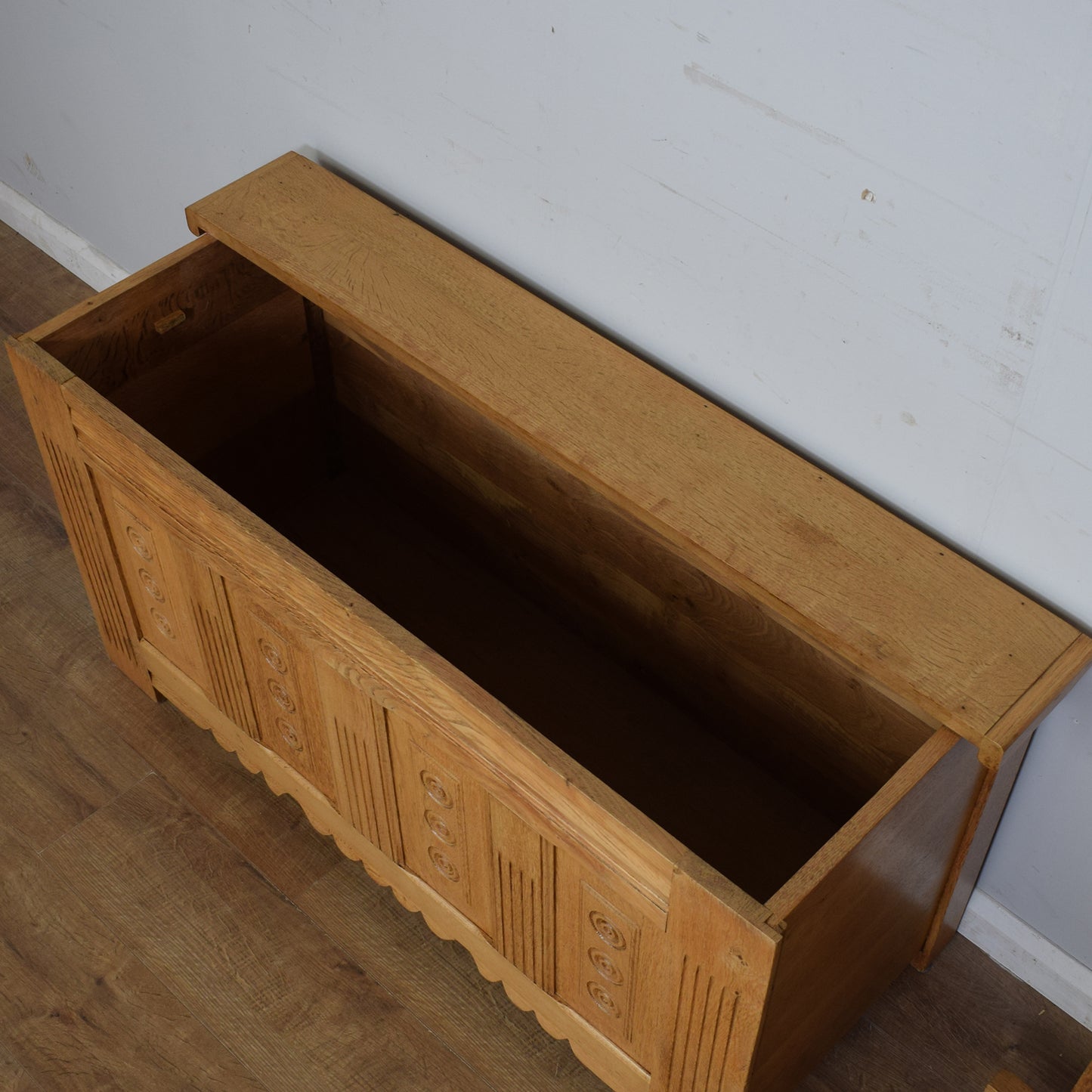 Solid Oak Blanket Box