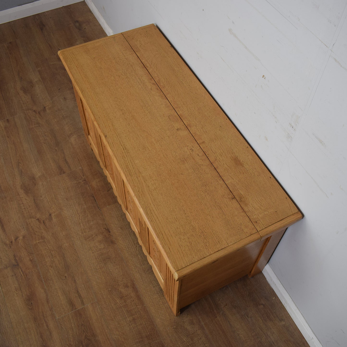 Solid Oak Blanket Box