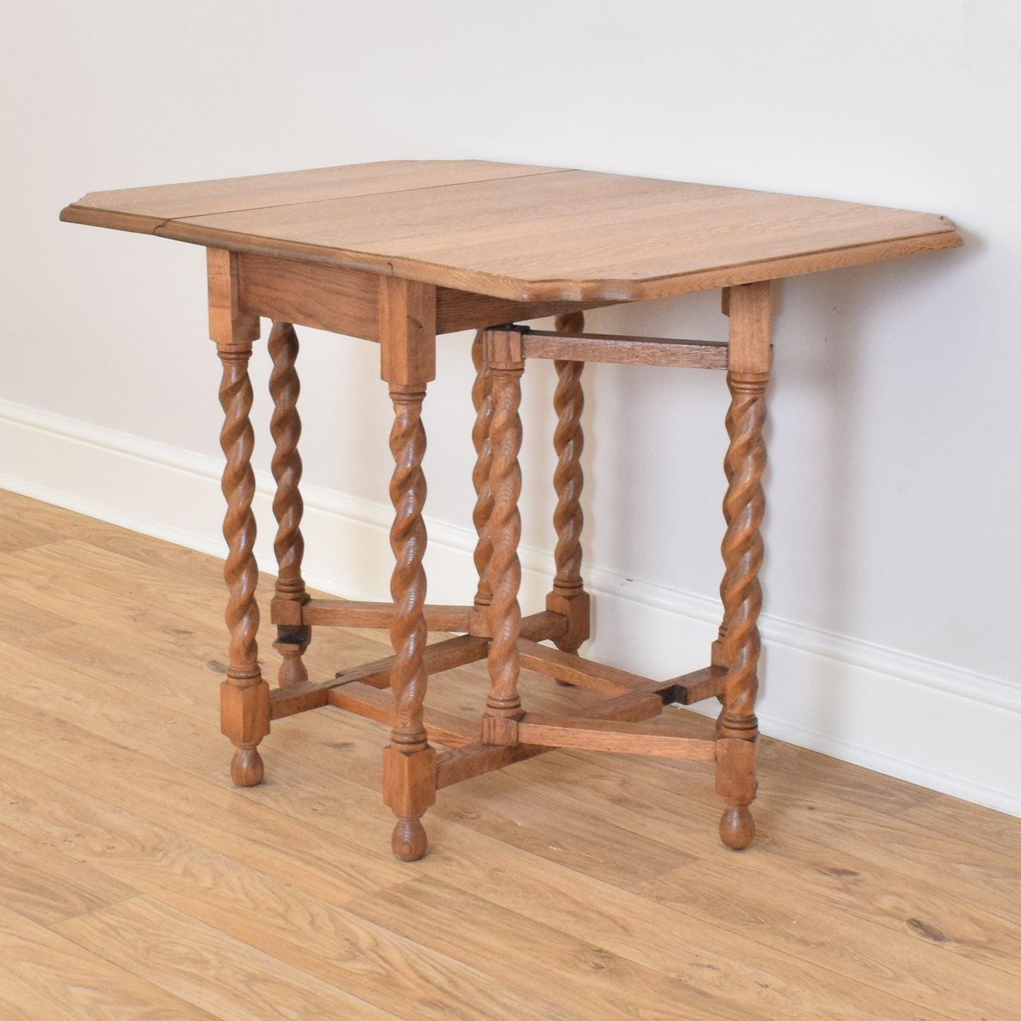 Barley-Twist Oak Table