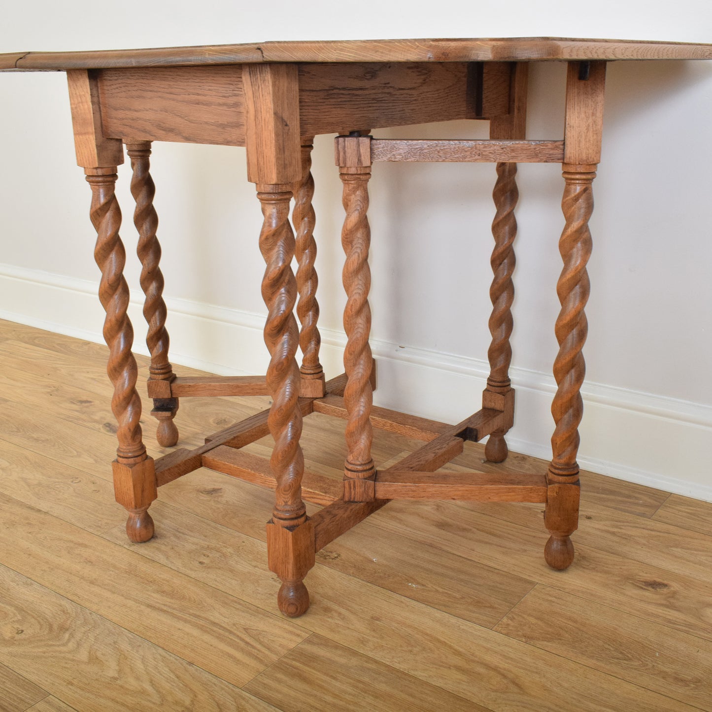 Barley-Twist Oak Table
